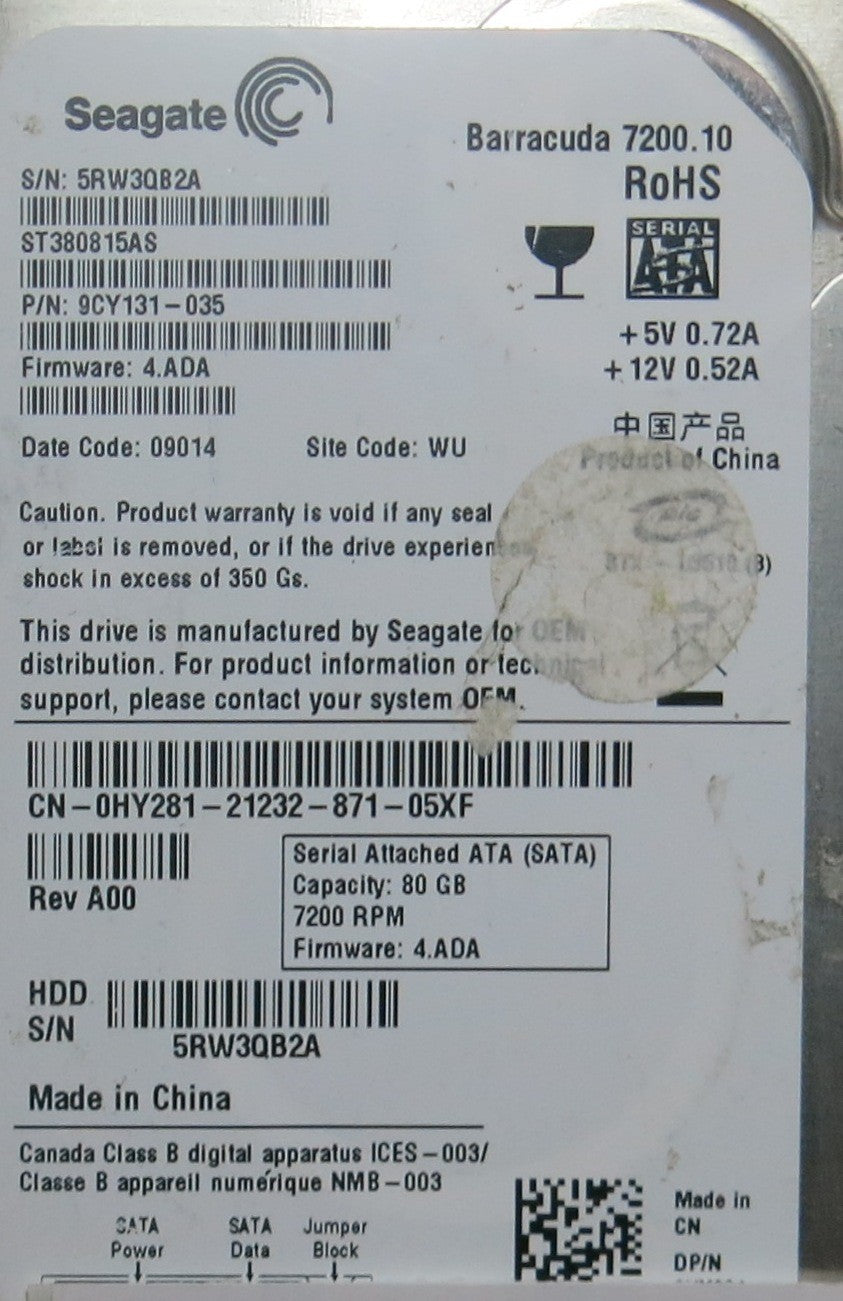 SEAGATE ST380815AS, 4.ADA PCB