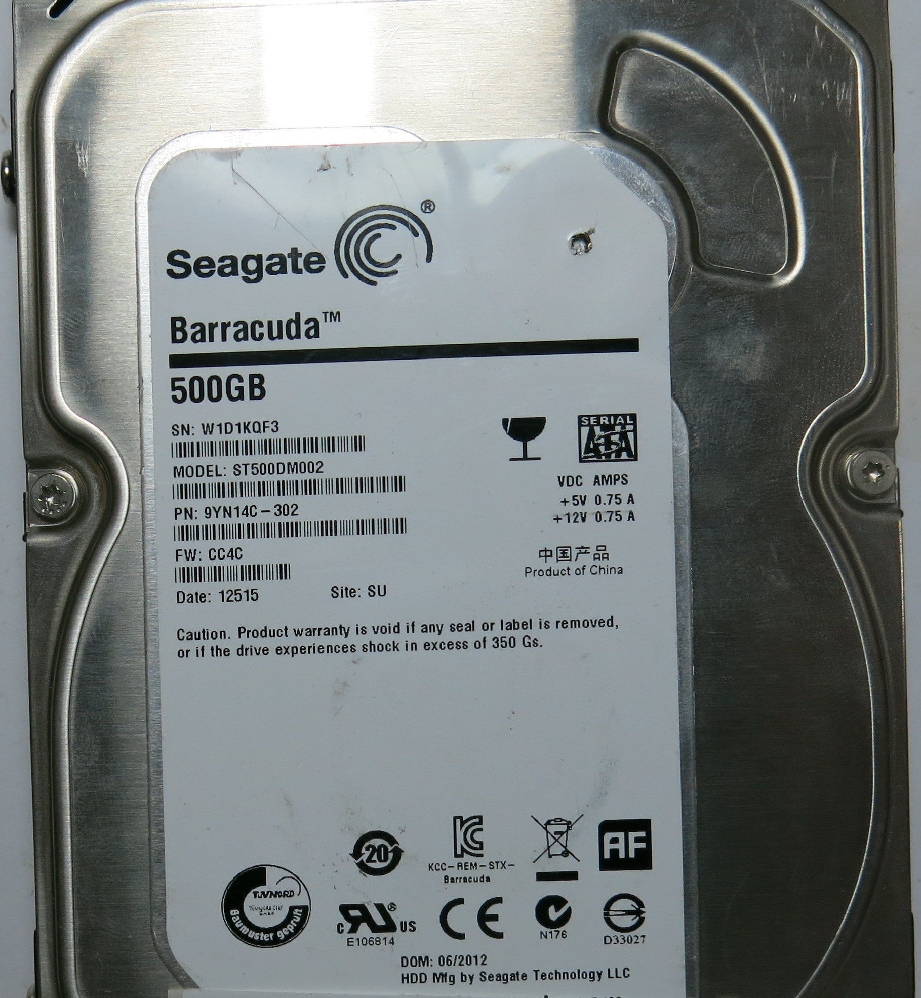 SEAGATE ST500DM002 FW CC4C 100664987 REV B PCB