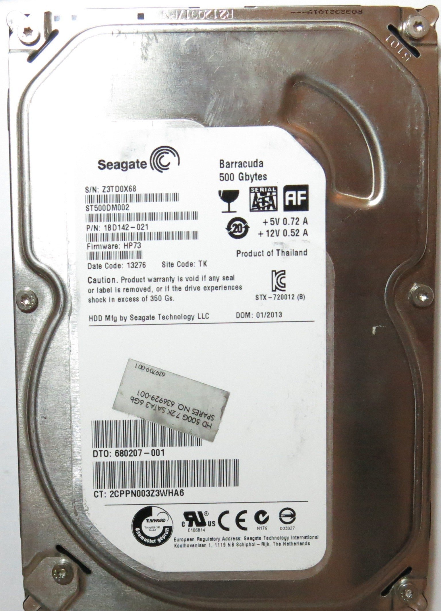 SEAGATE ST500DM002 FW  HP73 PCB