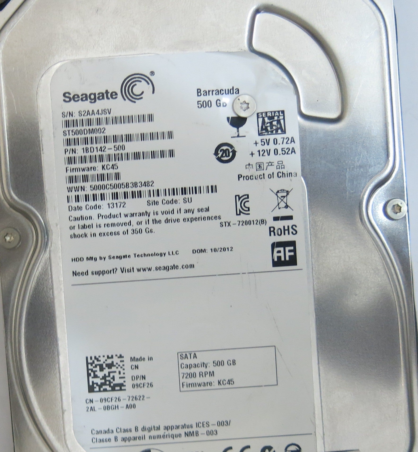 SEAGATE ST500DM002 FWKC45 100535704 REV C PCB