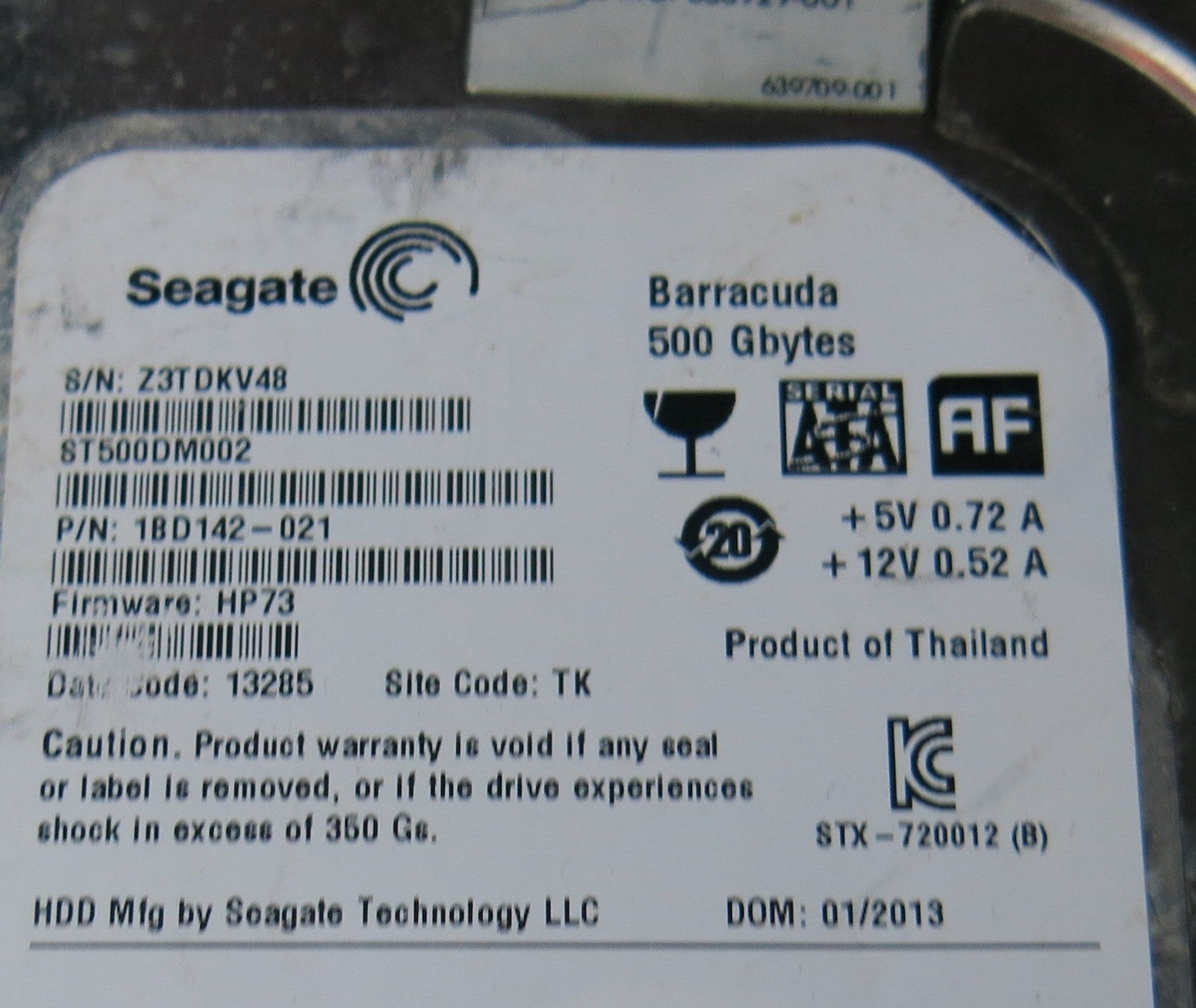 SEAGATE ST500DM002, HP73 PCB