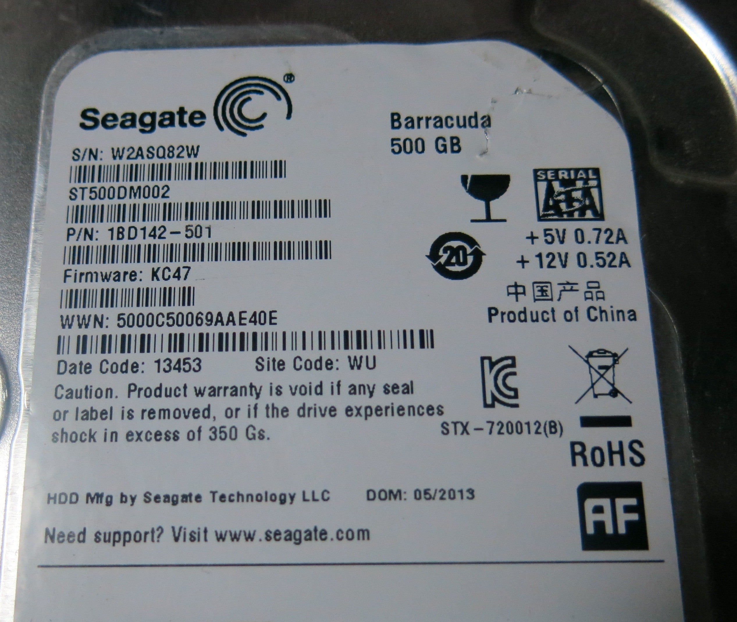 SEAGATE ST500DM002, KC47 PCB