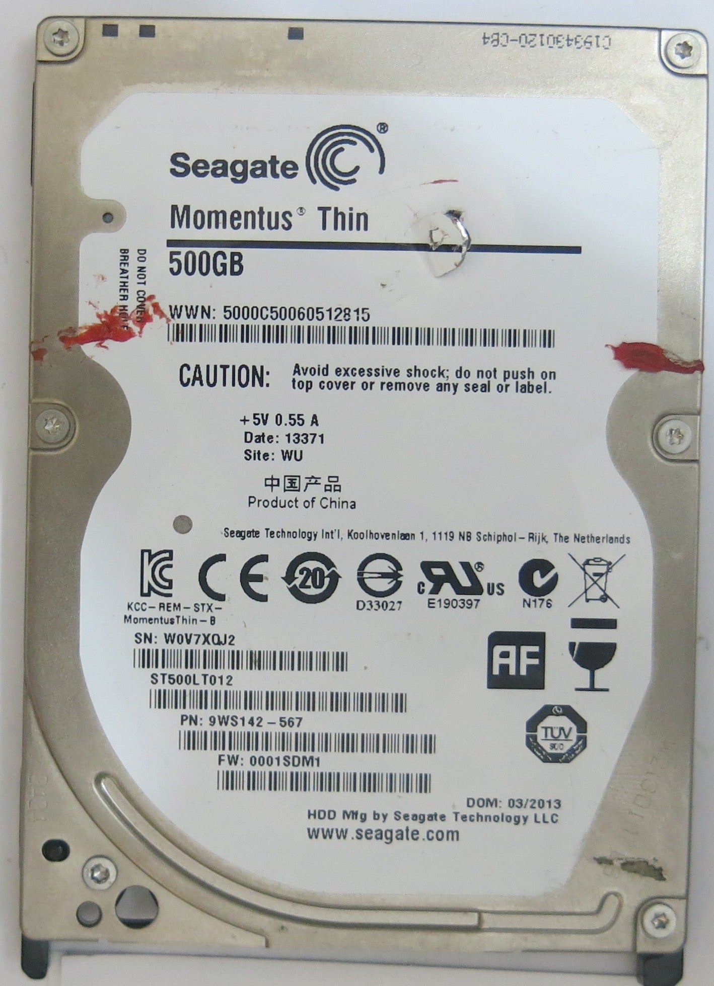 SEAGATE ST500LT012 FW 0001SDM1 100696152 REV C PCB