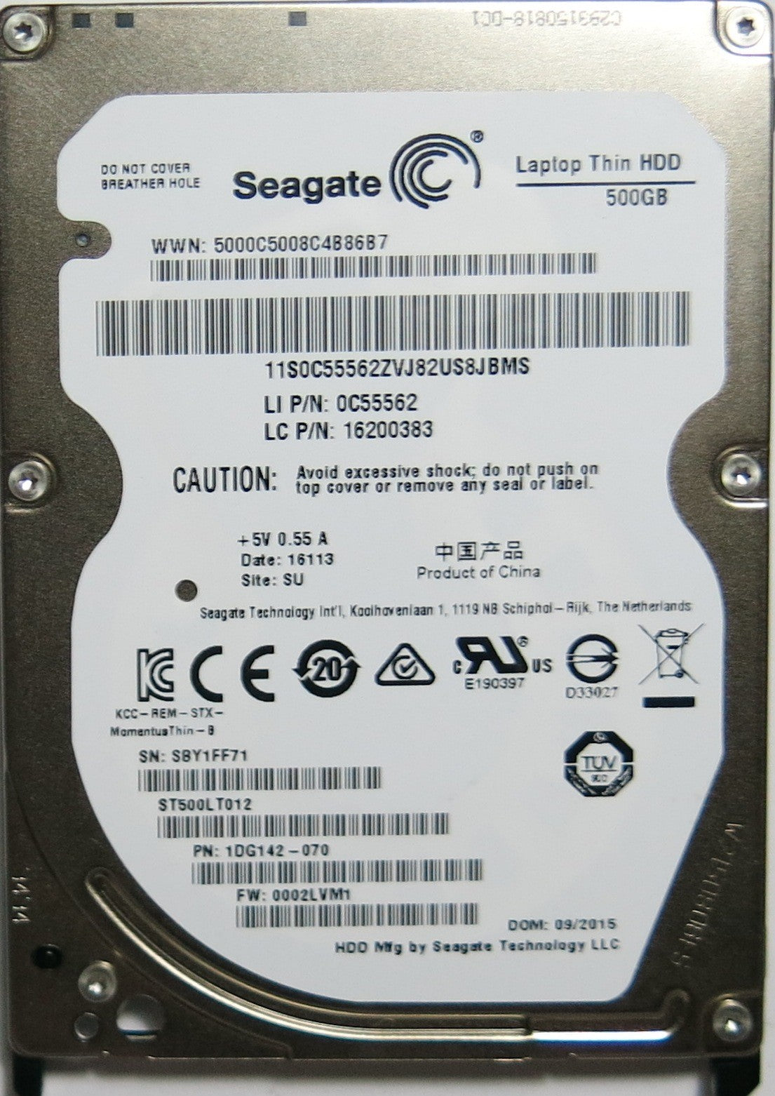 SEAGATE ST500LT012 FW  0002LVM1 PCB