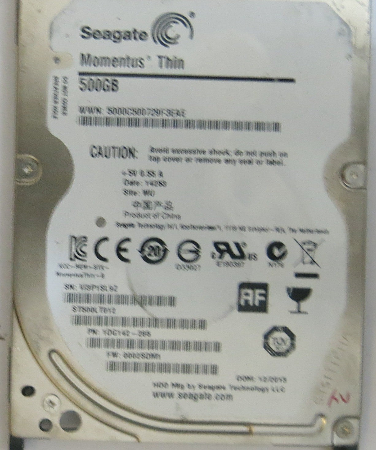 SEAGATE ST500LT012 FW 0002SDM1 100729420 REVB PCB