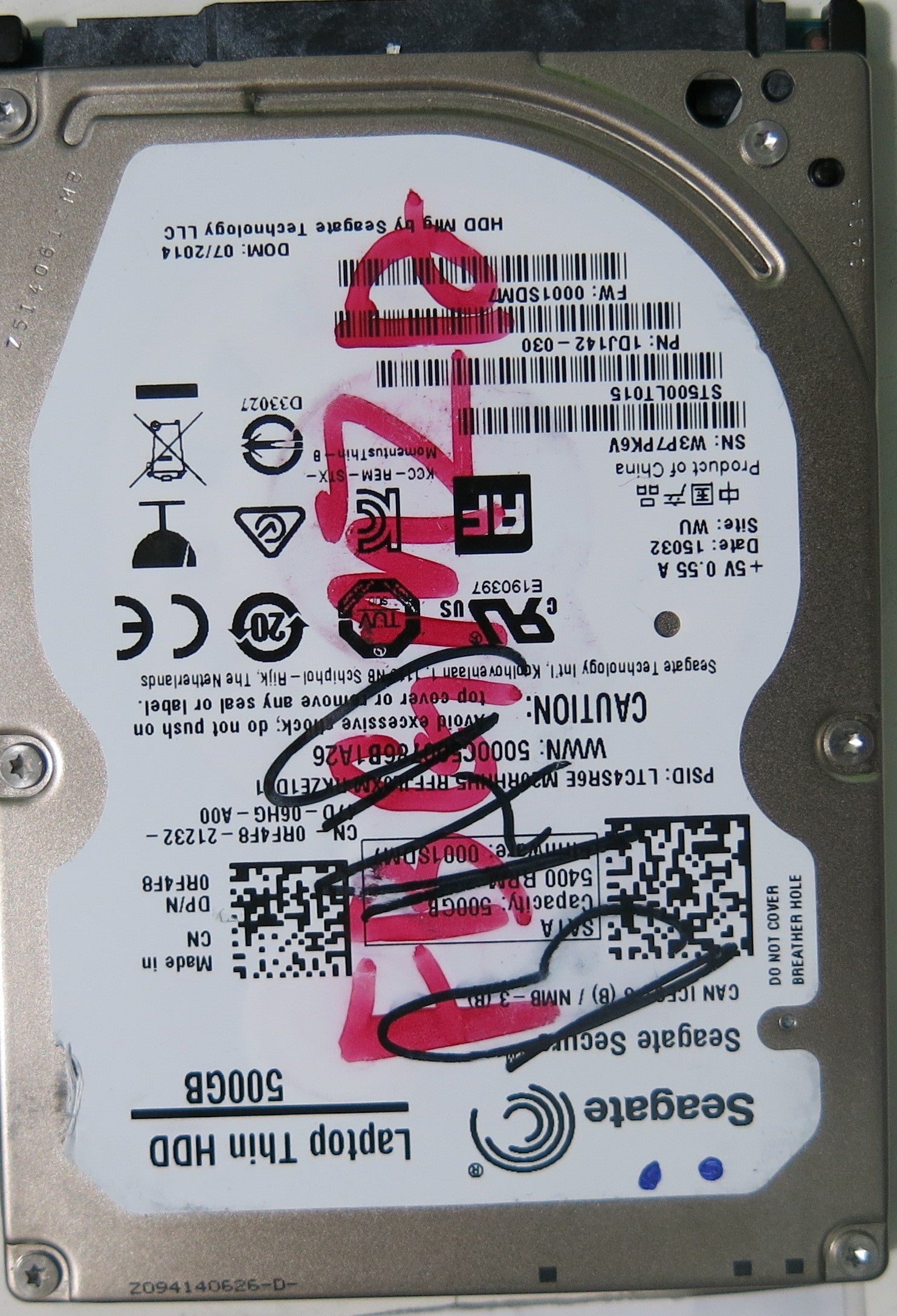 SEAGATE ST500LT015 PCB 100729420 REV B,  500.GB