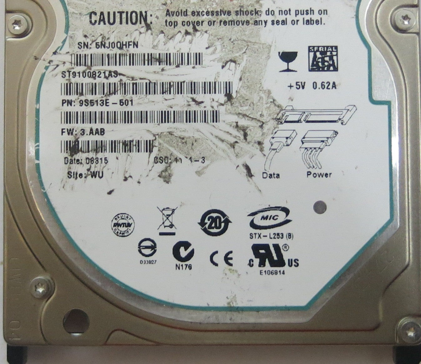 SEAGATE ST9100821AS FW 3.AAB 100430580 REV C PCB