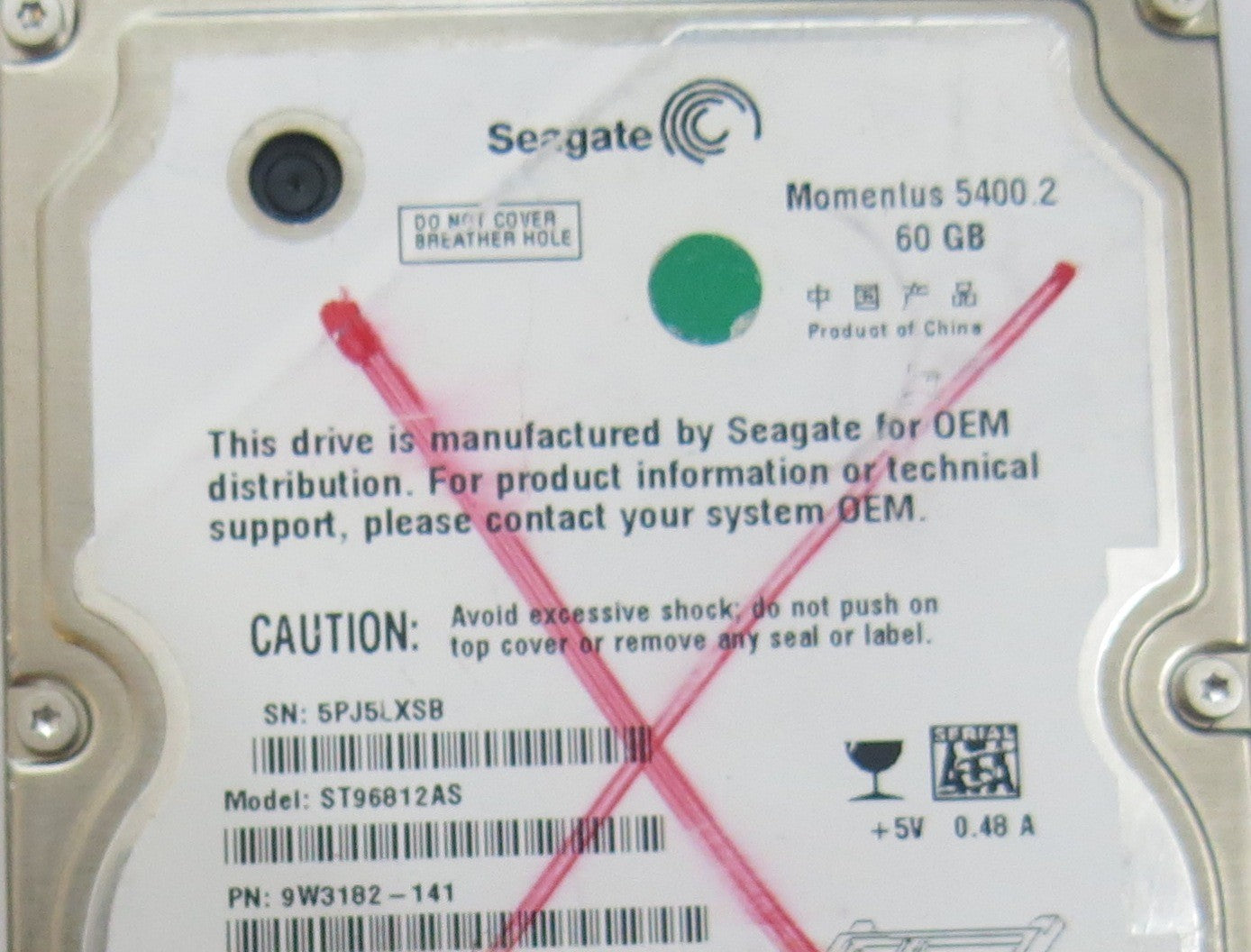SEAGATE ST96812AS FW 3.14 100349359 REV D PCB