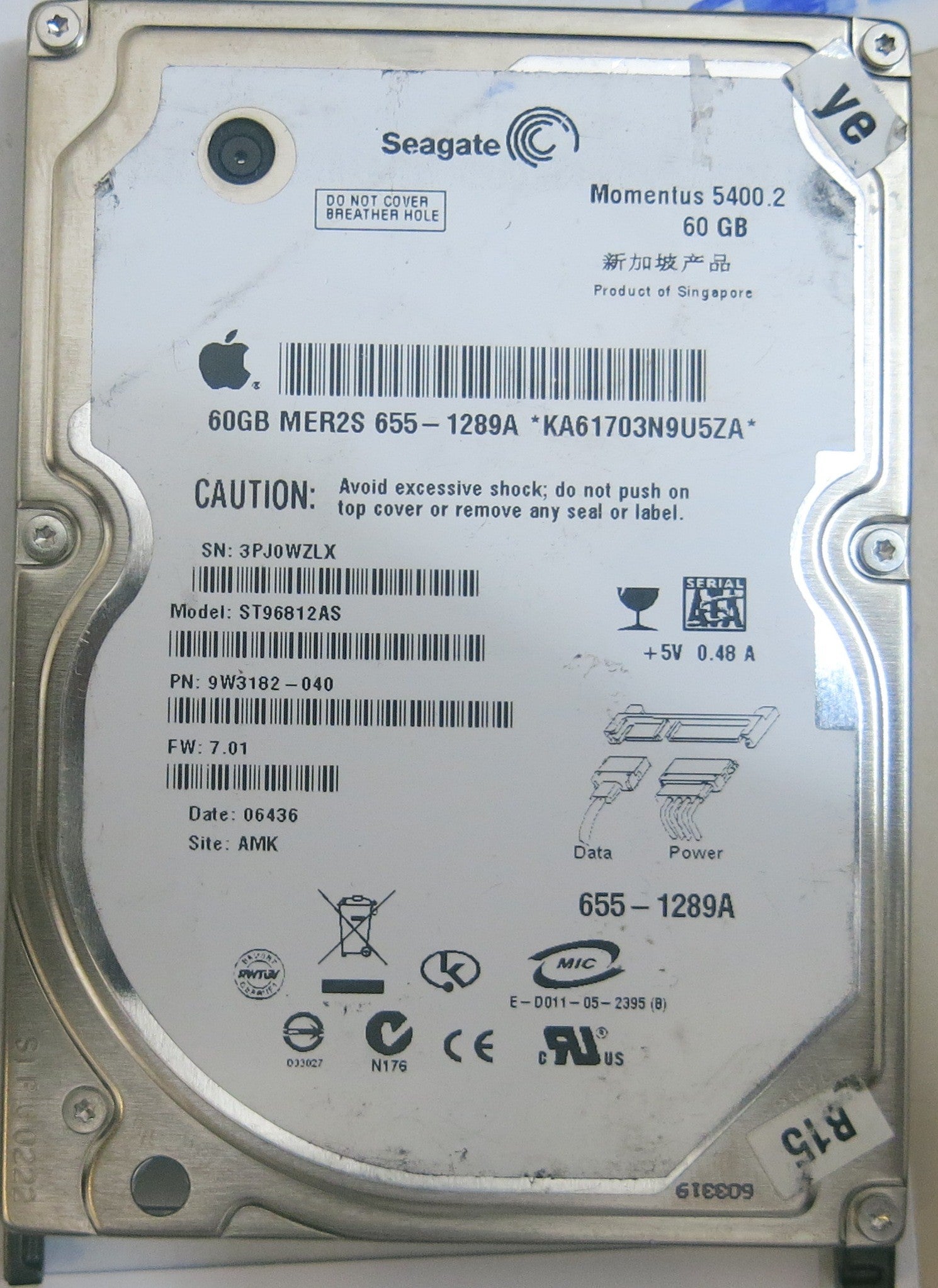 SEAGATE ST96812AS FW 7.01 100349359 REV D PCB
