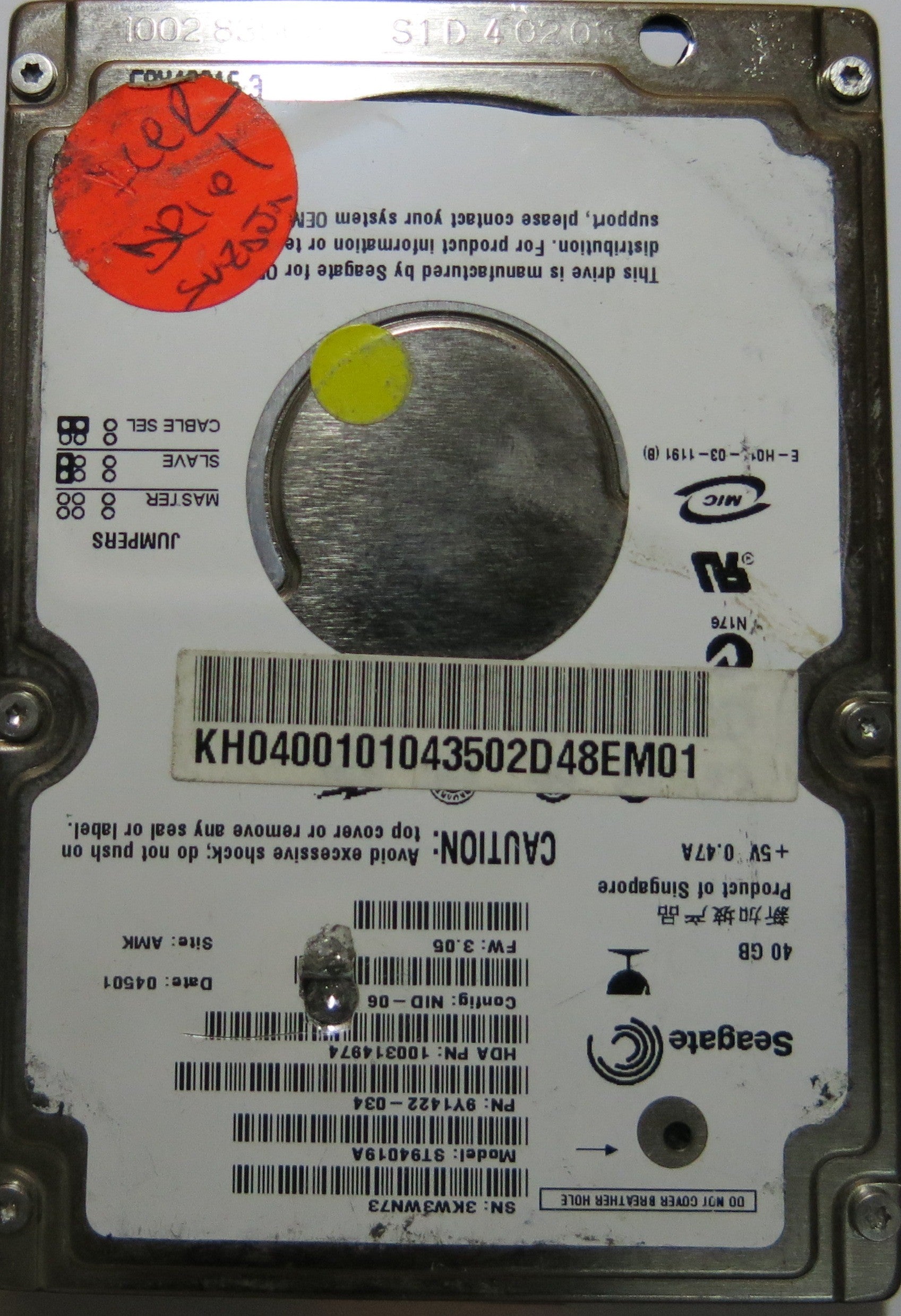 SEGATE ST94019A FW 3.05 100277714 REV C PCB