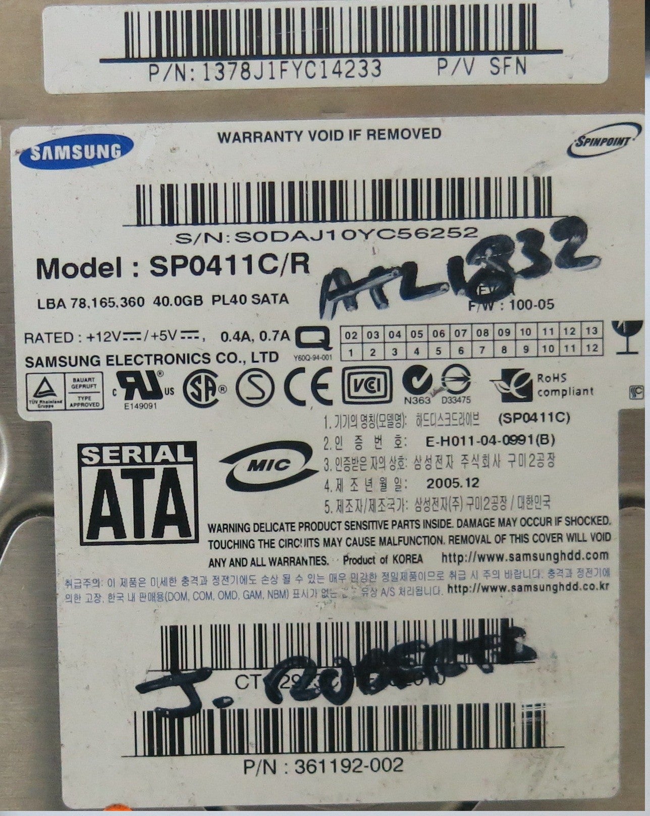 SP0411C/R  BF41-00089R PCB
