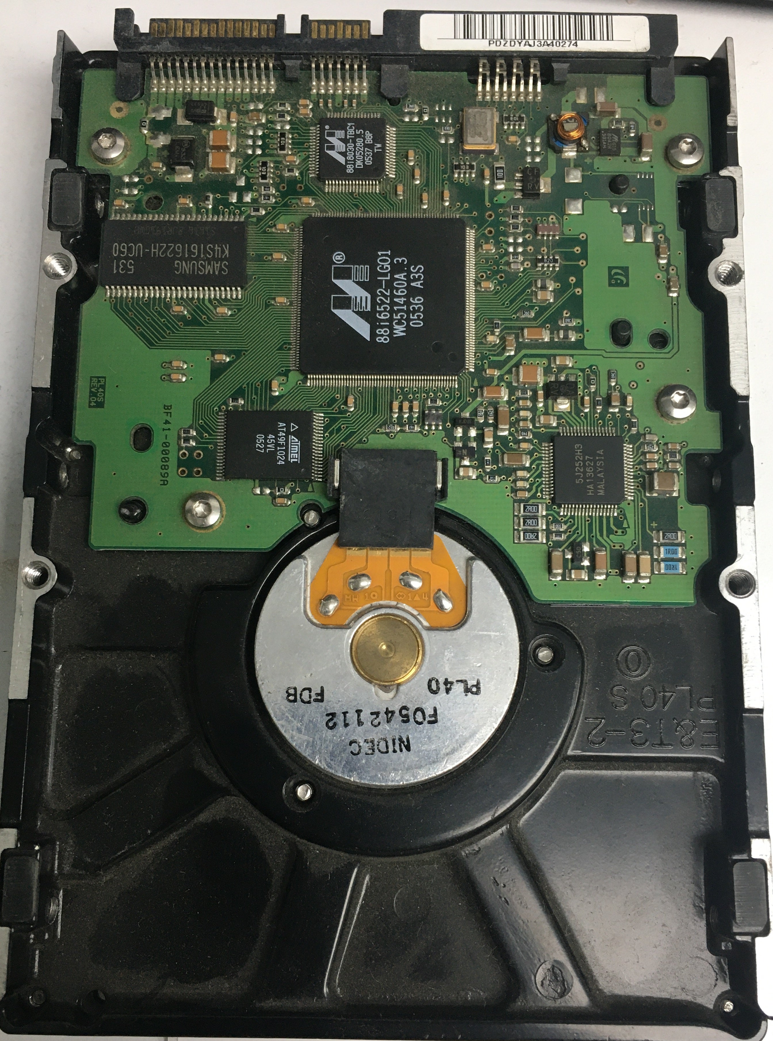 SP0411C/R SERIAL: S0DAJ10YB09909 40GB 3.5 PCB: BF41-00089A