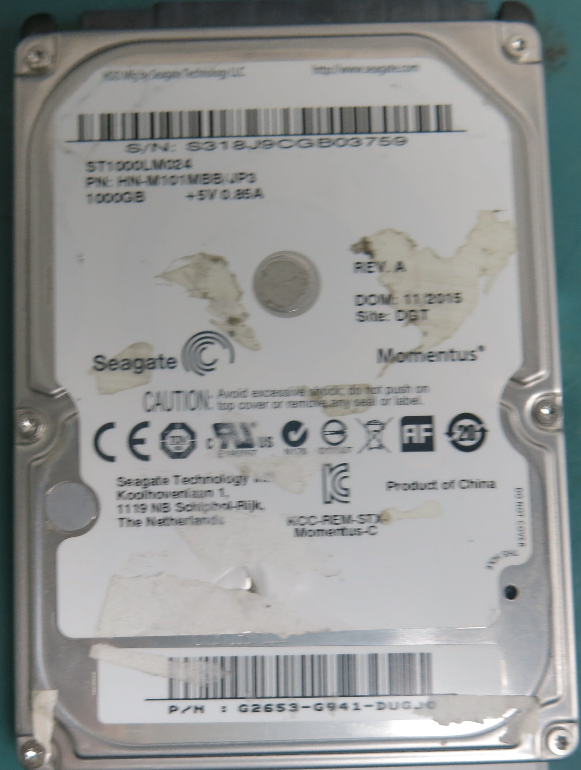 ST1000LM024, 1000GB 2.5,