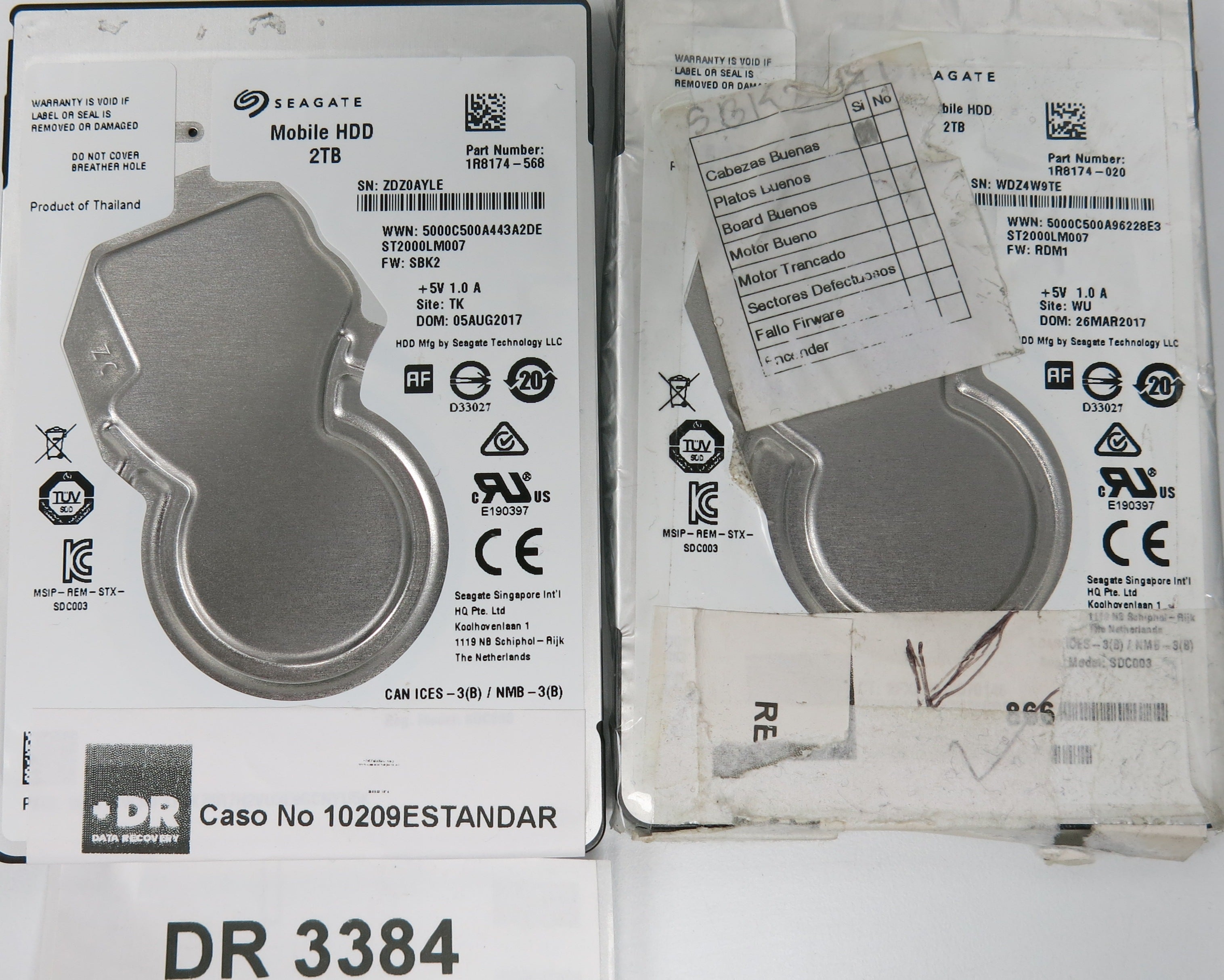 ST2000LM007, P/N: 1R8174-568, FW: SBK2, Serial: ZDZ0AYLE, 2TB 3.5, PCB: 100809471 REV A