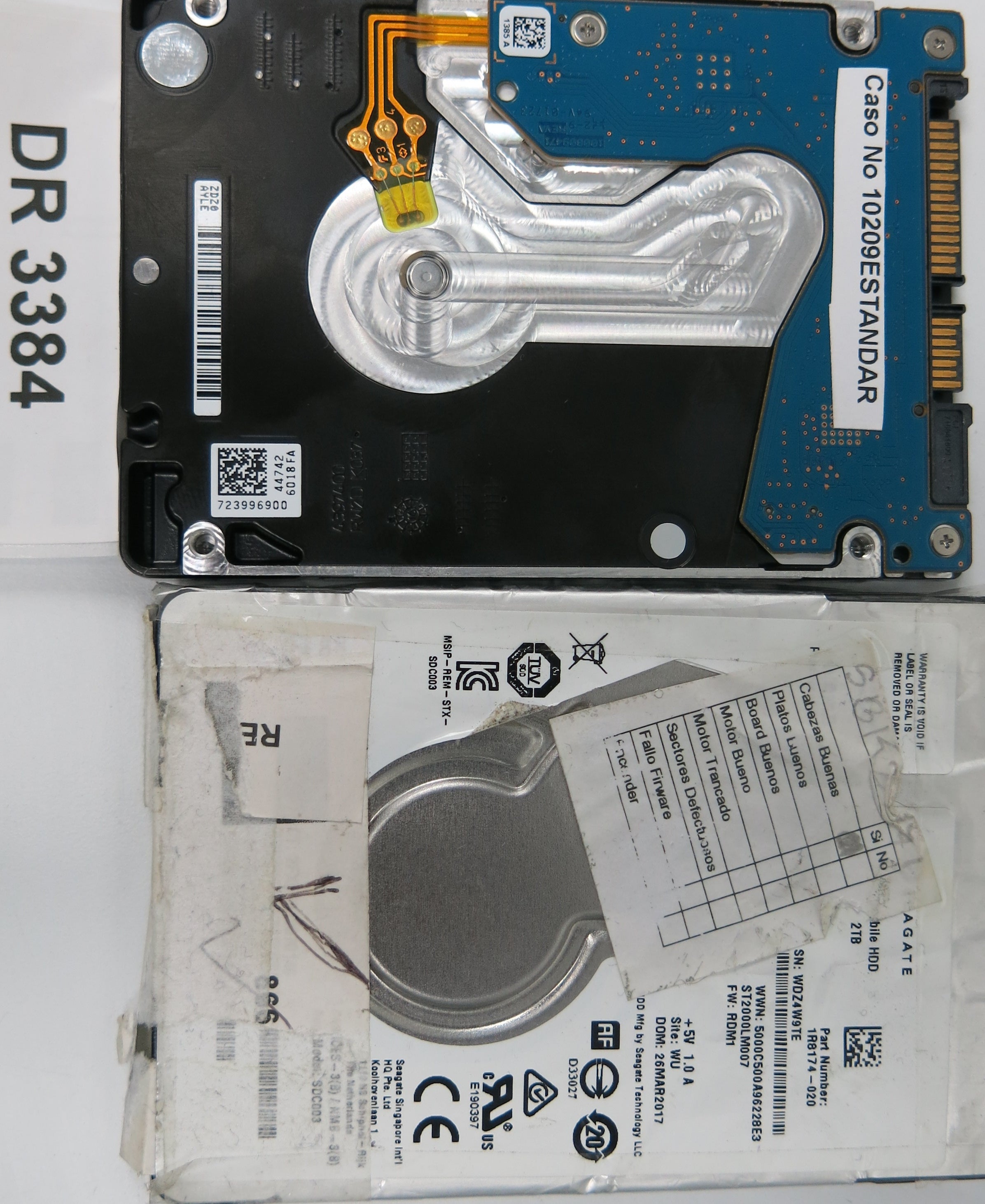 ST2000LM007, P/N: 1R8174-568, FW: SBK2, Serial: ZDZ0AYLE, 2TB 3.5, PCB: 100809471 REV A