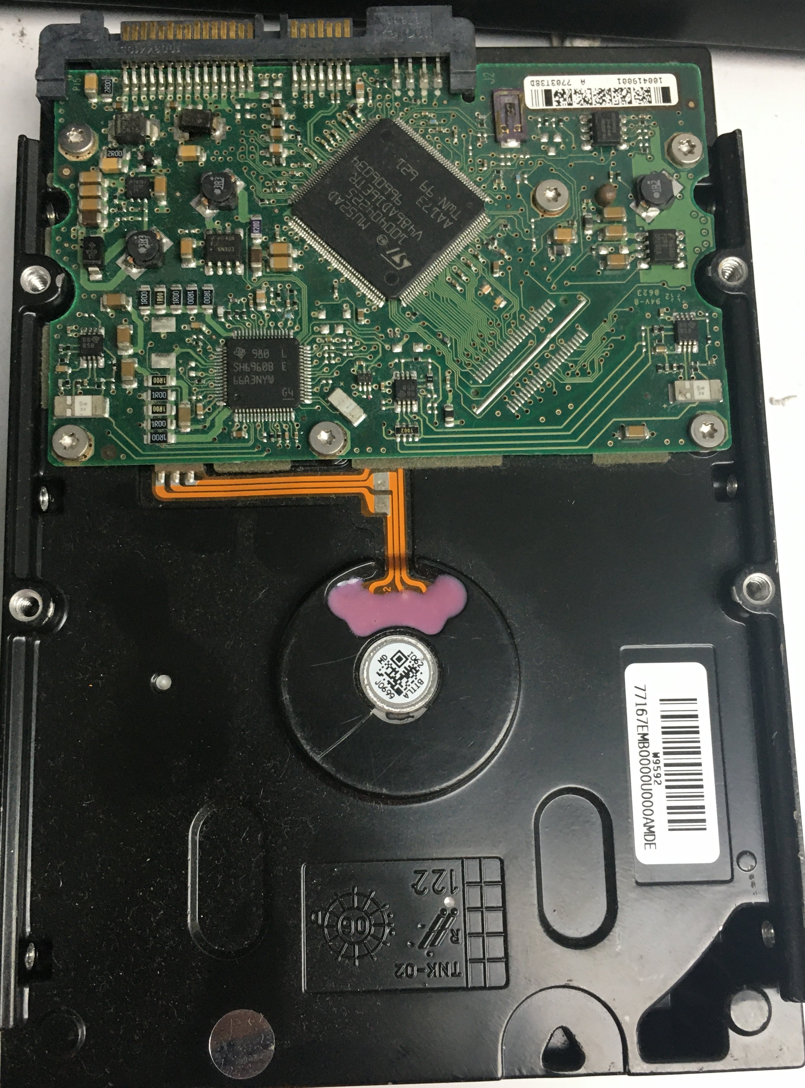 ST3250620NS,  P/N:9BL14E-301,  FW:3.AEE,  Serial:5QE1TM45,  250GB 3.5,  PCB:100406533- REV A