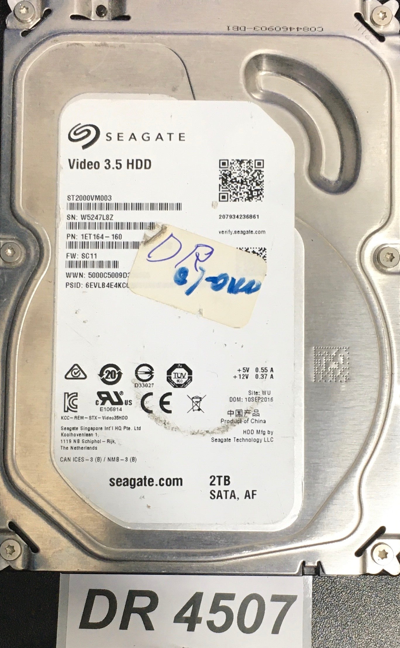 ST2000VM003  Serial:W5247L8Z  2000GB 3.5  PCB: 100724095 REV A