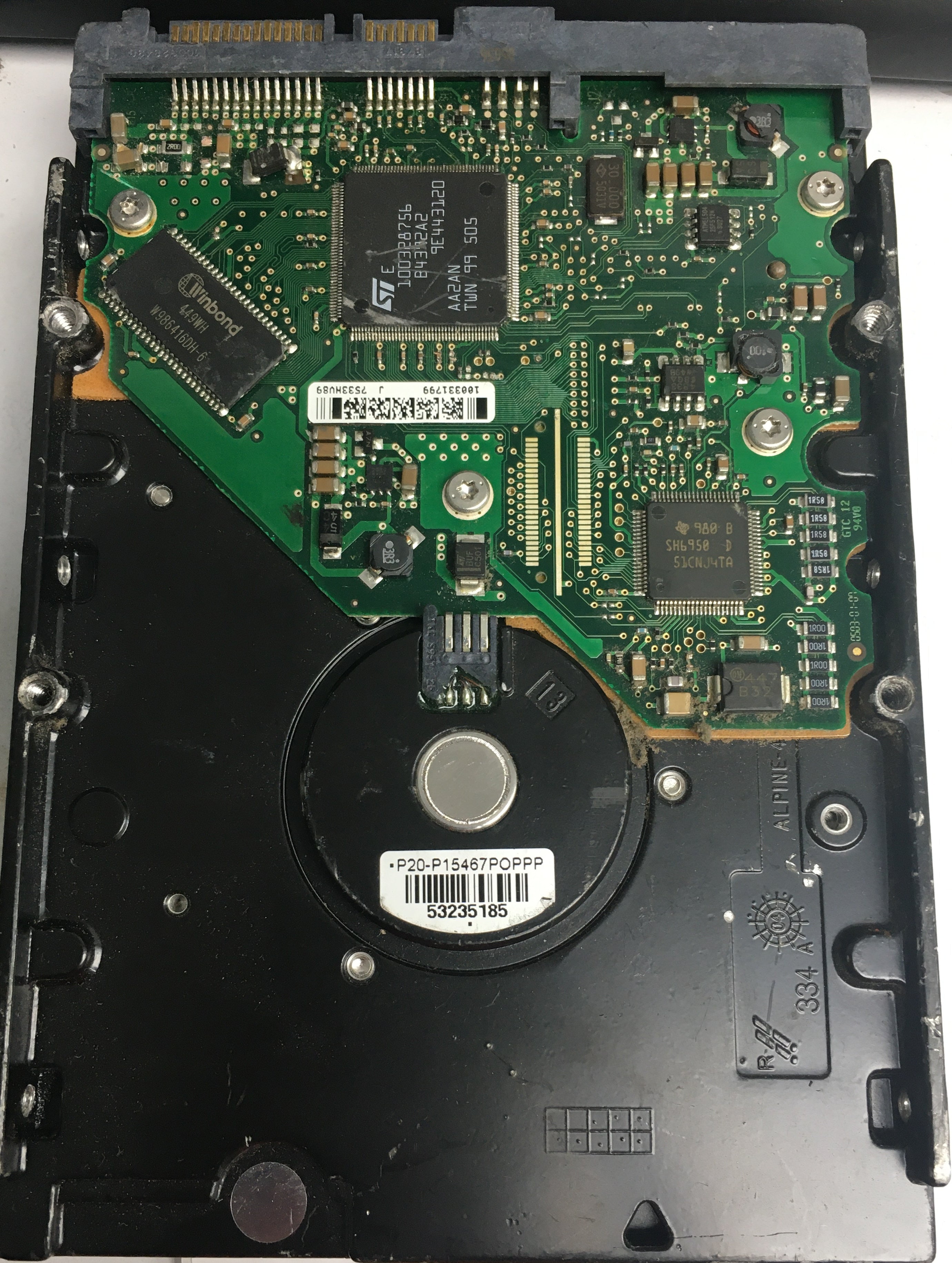 ST3120026AS, P/N: 9W2813-160, FW: 3.42, Serial: 4MS0K2Q5, 120GB 3.5, PCB: 100336321REV A