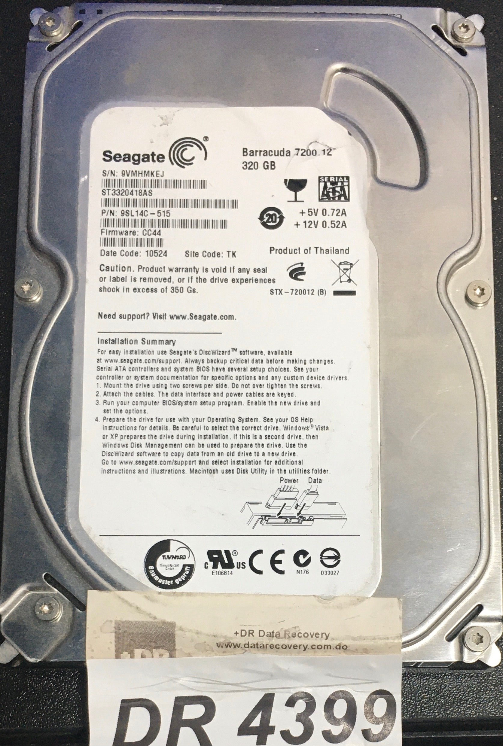 ST3500312CS P/N:  9GW132-505  FW:SC13 Serial Number:5VVL8CM7   500GB 3.5  PCB: 199535704 REV C