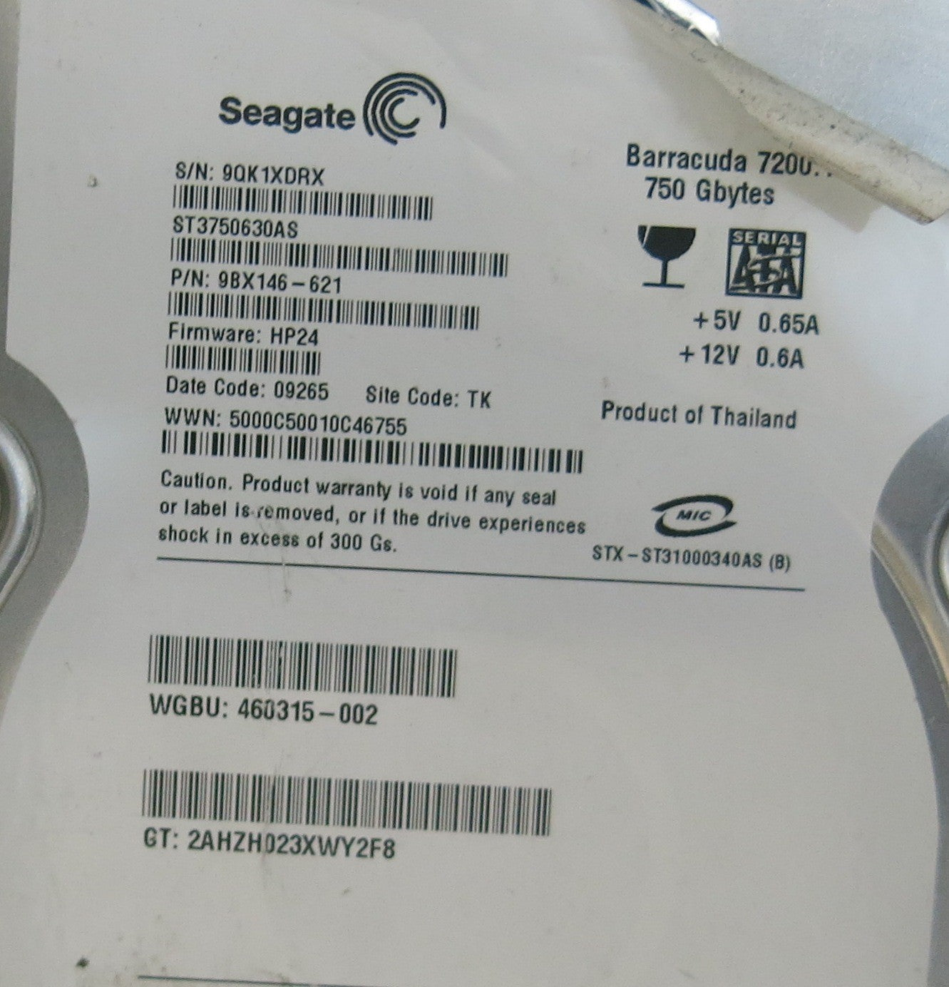 ST3750630AS PN 9BX146-621 100466824 REV C PCB