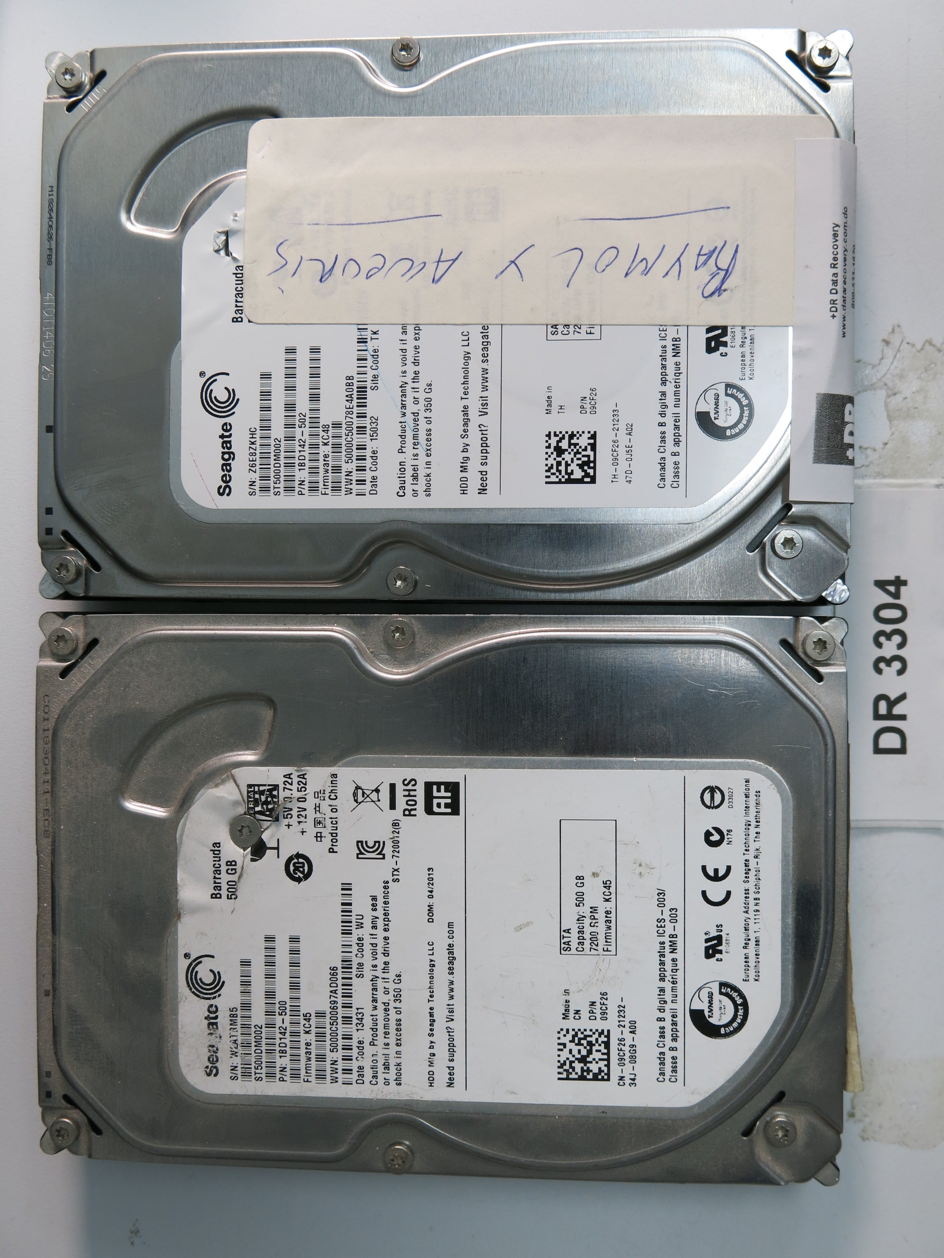 ST500DM002, P/N: 1BD142-502, FW: KC48, Serial: Z6E8ZKHC, GB 3.5, PCB: 100535704 REV D