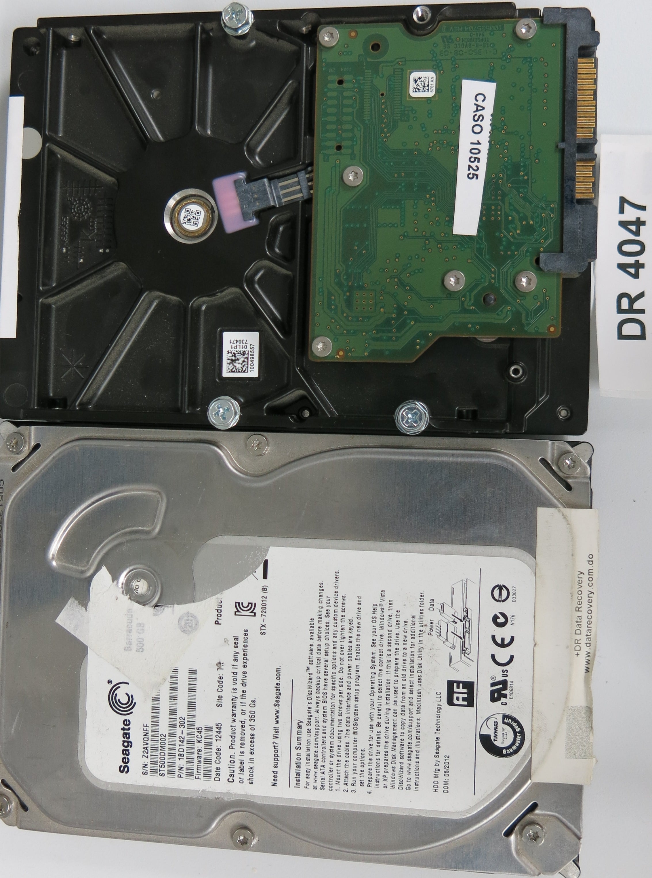 ST500DM002, P/N: 1BD142-541, FW: KC65, Serial: W3T567KT, 500GB 3.5, PCB: 100535704 REV D
