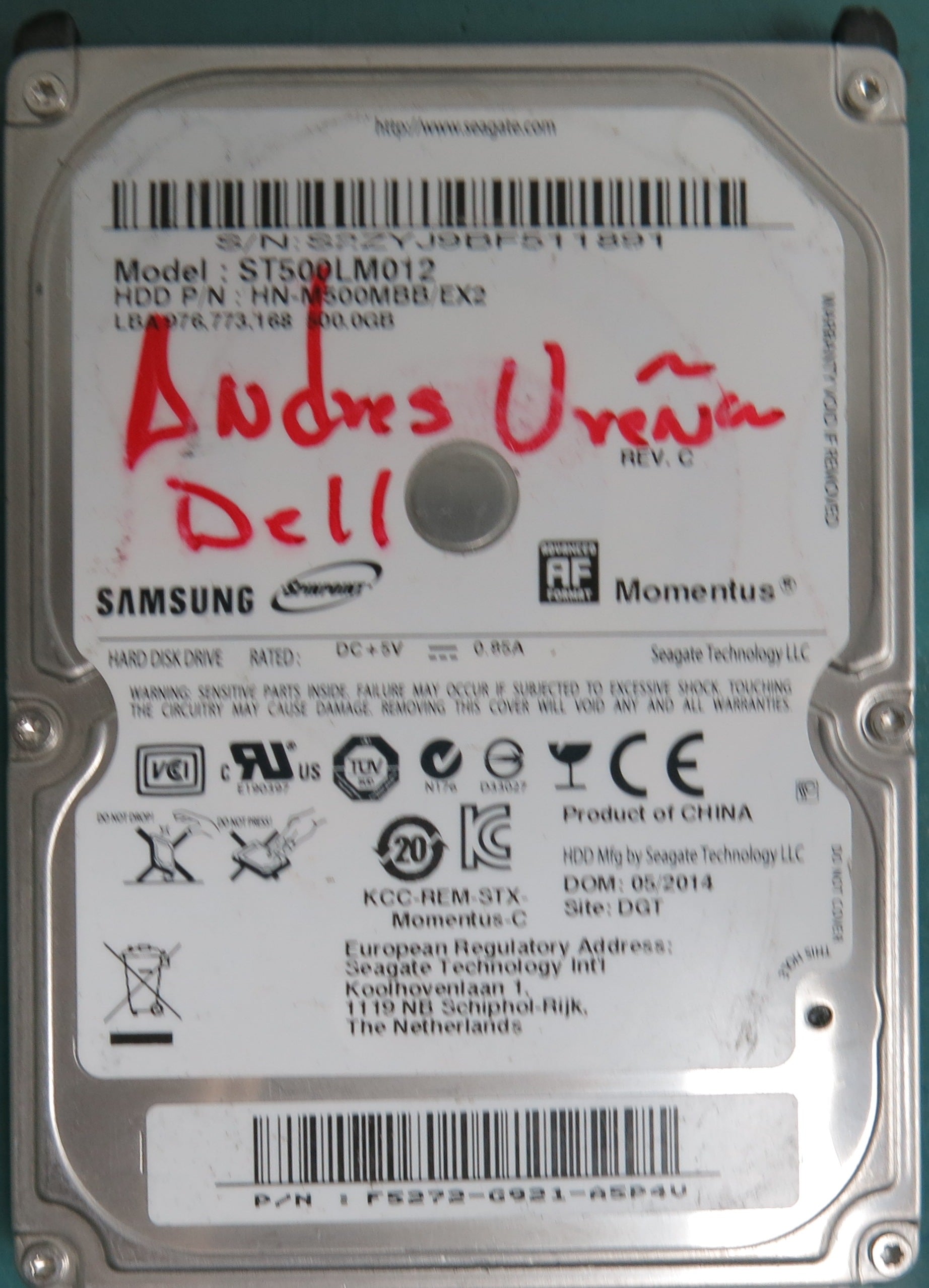 ST500LM012, 500GB 2.5