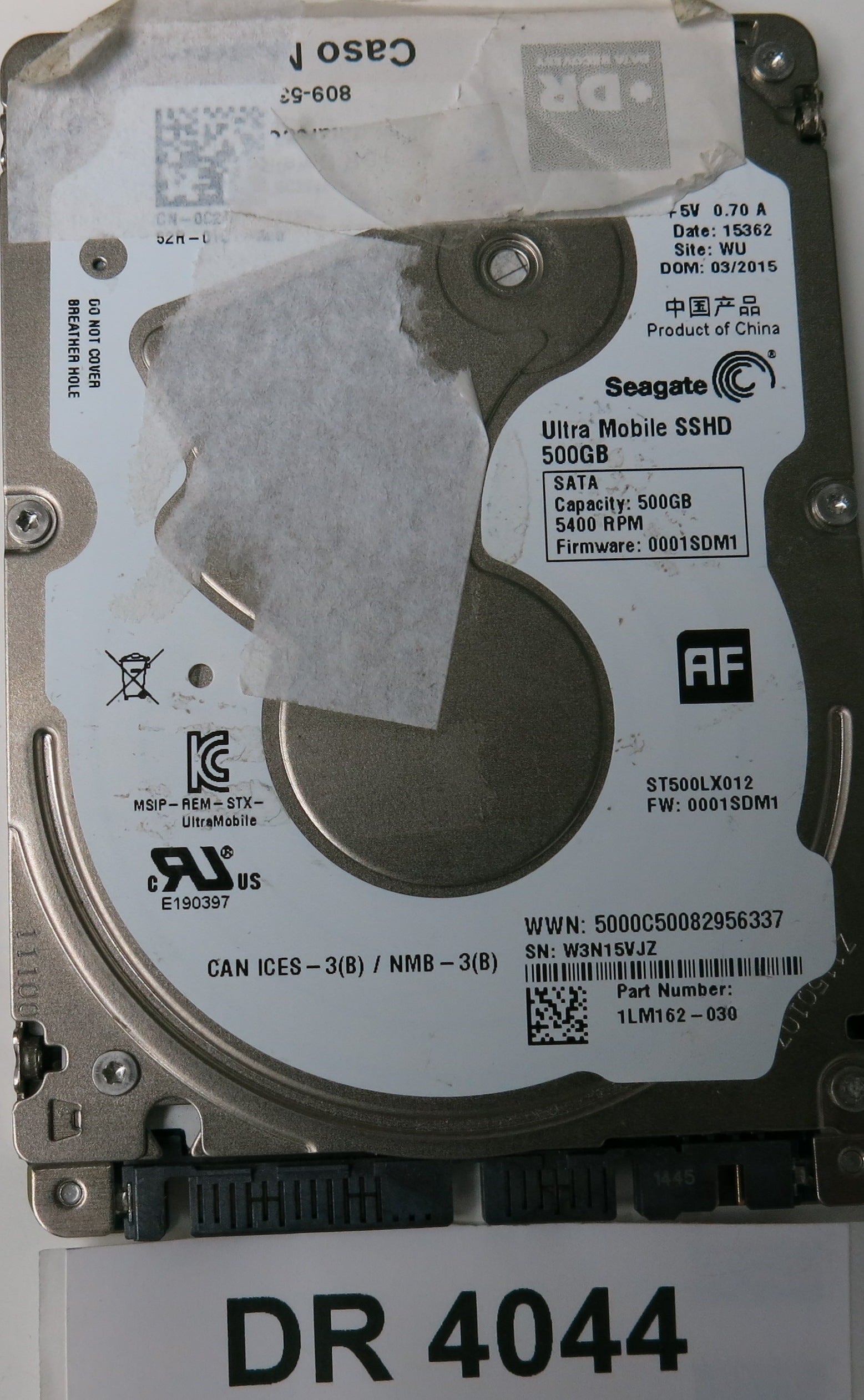 ST500LX012, P/N: 1LM162-030, FW: 0001SDM1, Serial: W3N15VJZ, 500GB 3.5, PCB: 100741095 REV B