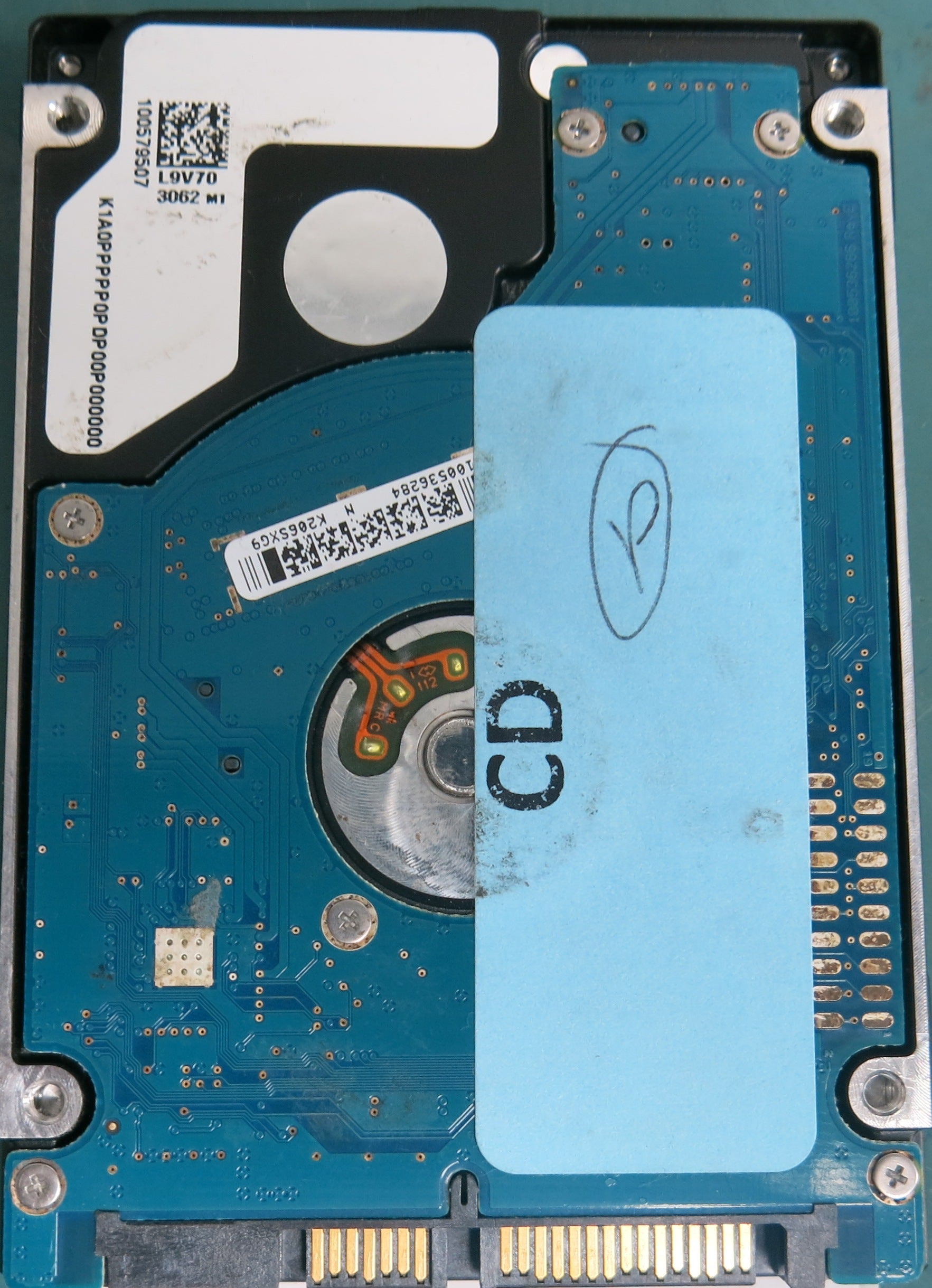 ST9250315AS, 9HH132-500, FW: 0001SDM1, Serial: 6VCXCSLZ, 250GB 2.5
