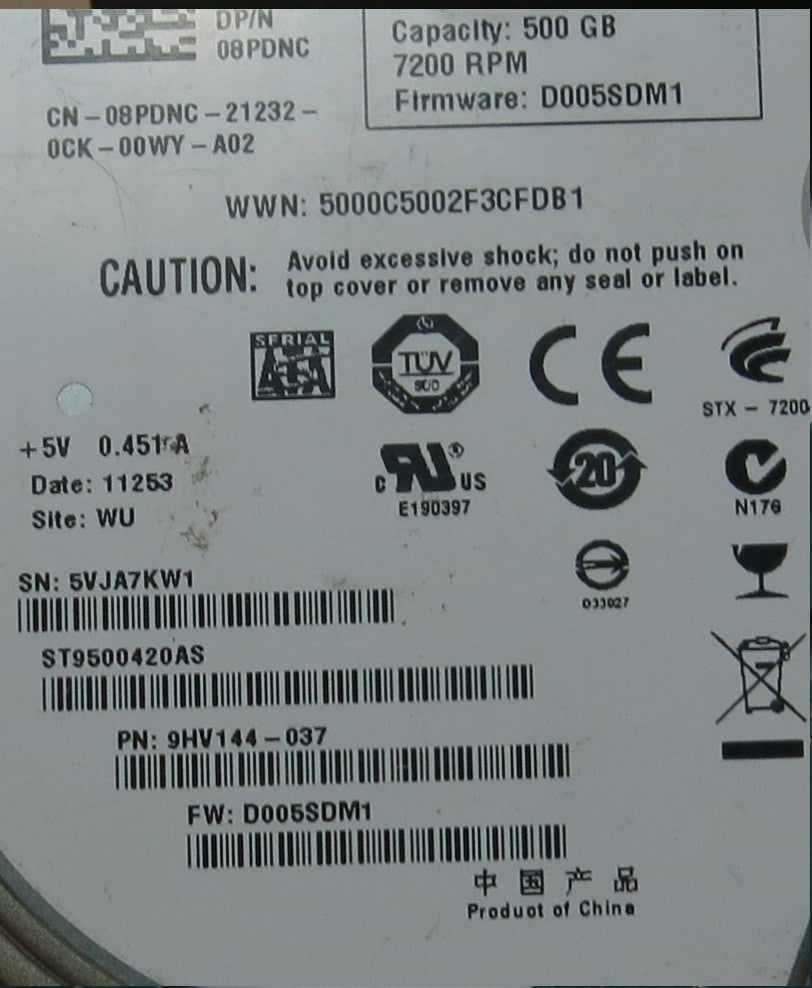 ST9500420AS  D005SDM1 100536286 REV E PCB