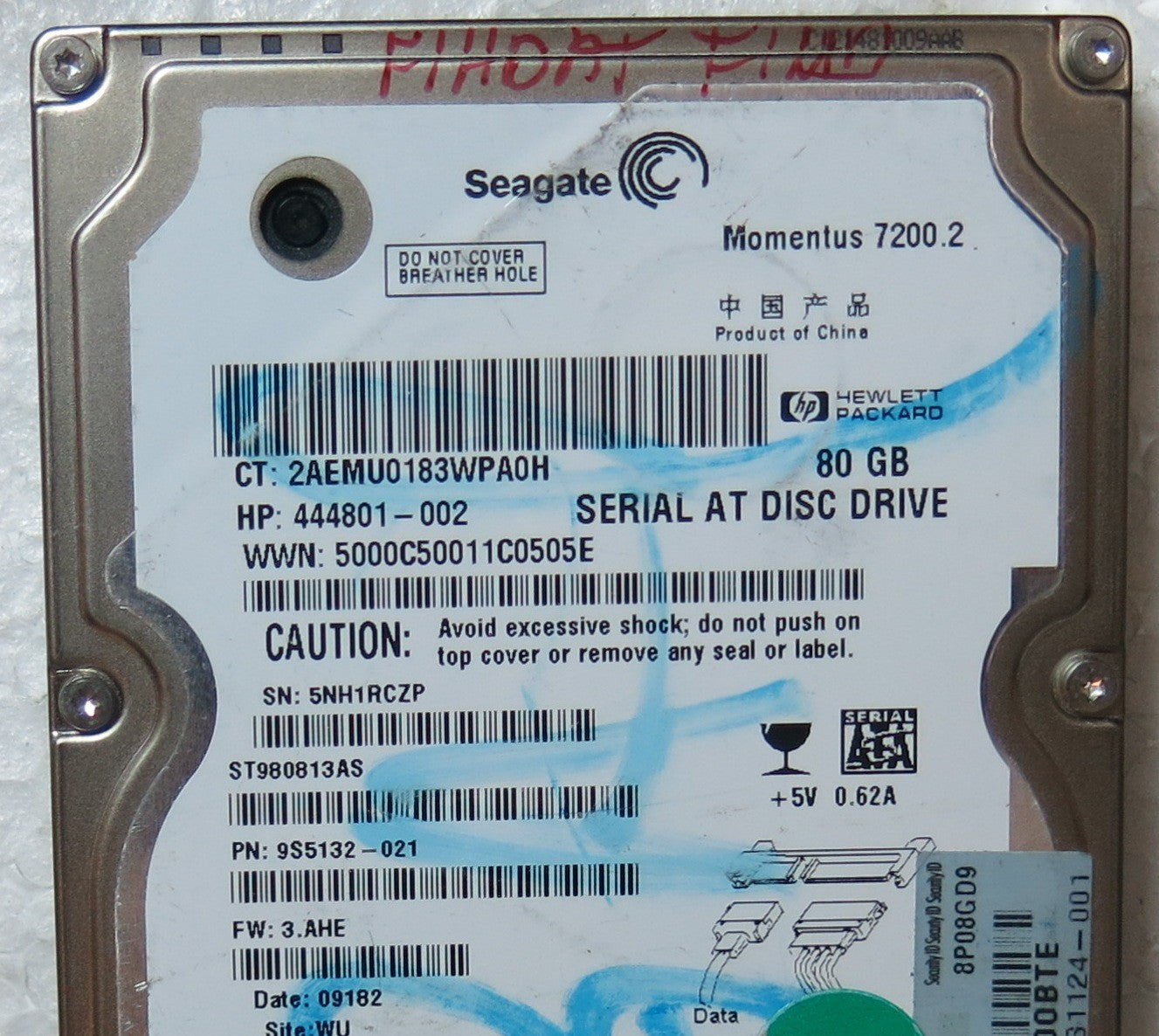 ST980813AS PN 9S5132-021 100430580 REV D PCB