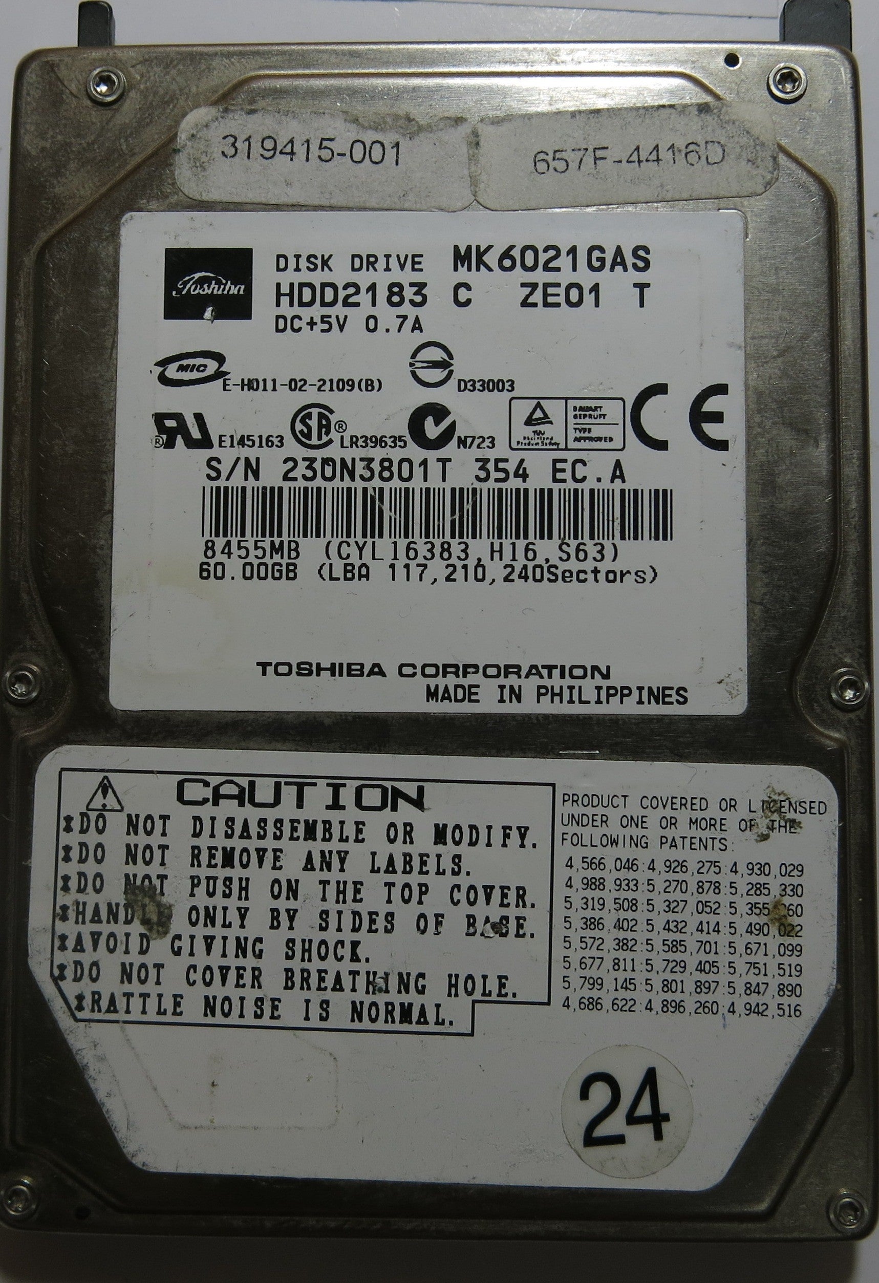 TOSHIBA B36019922019-A PCB