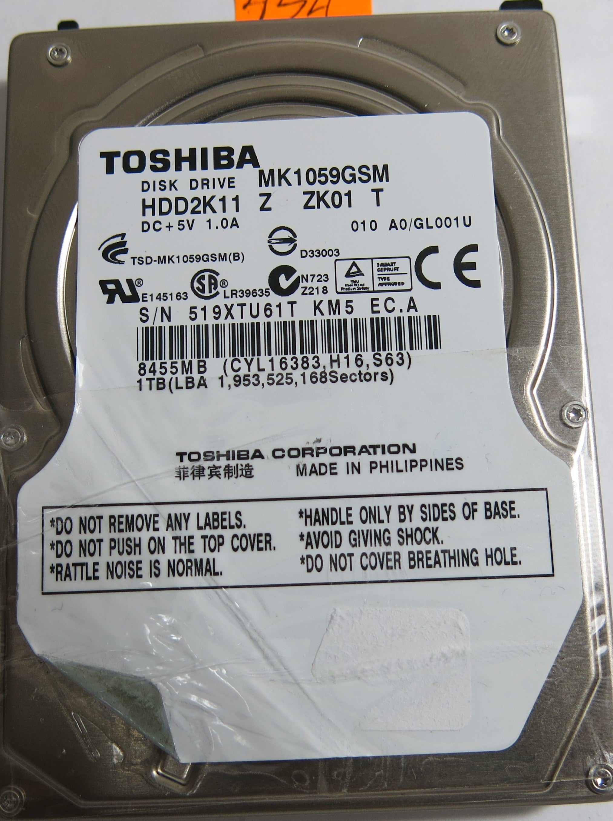 TOSHIBA MK1059GSM HDD2K11 Z ZK01 T G002641A PCB
