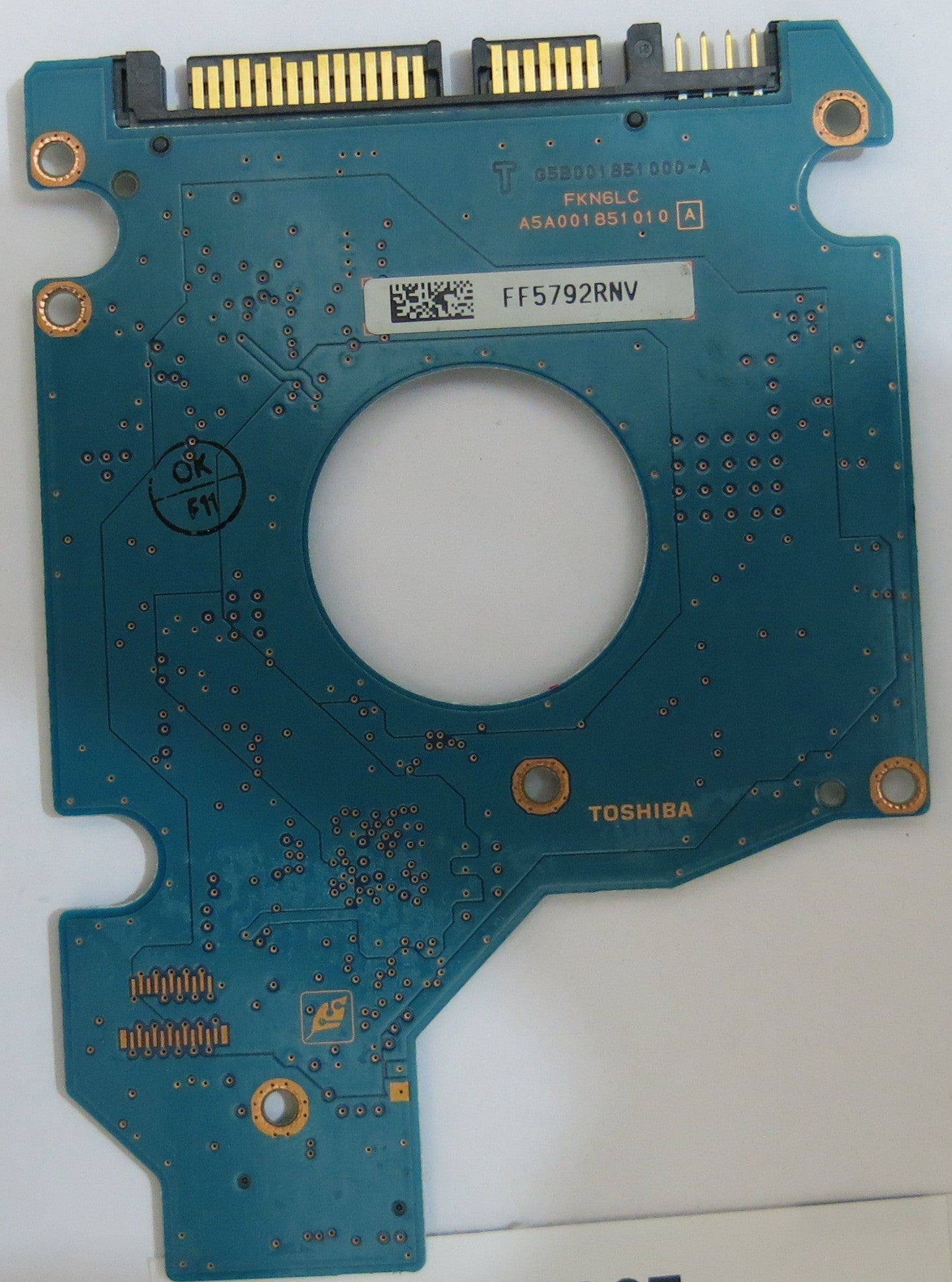 TOSHIBA MK1637GSX HDD2D60 S ZL01 S G5B001851000-A PCB