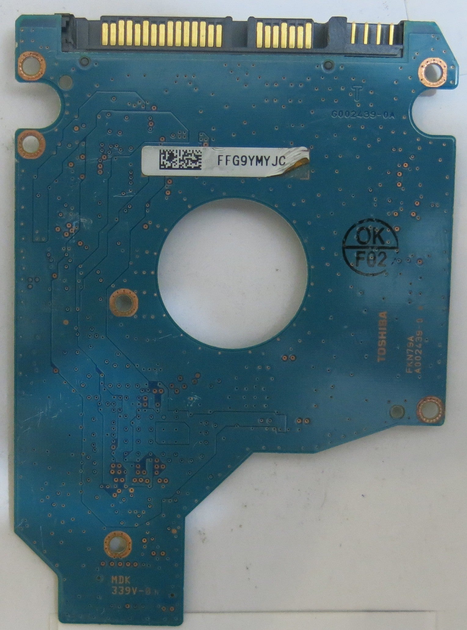 TOSHIBA  MK1655GSX HDD2H25 E UL01 S G002439-0A PCB
