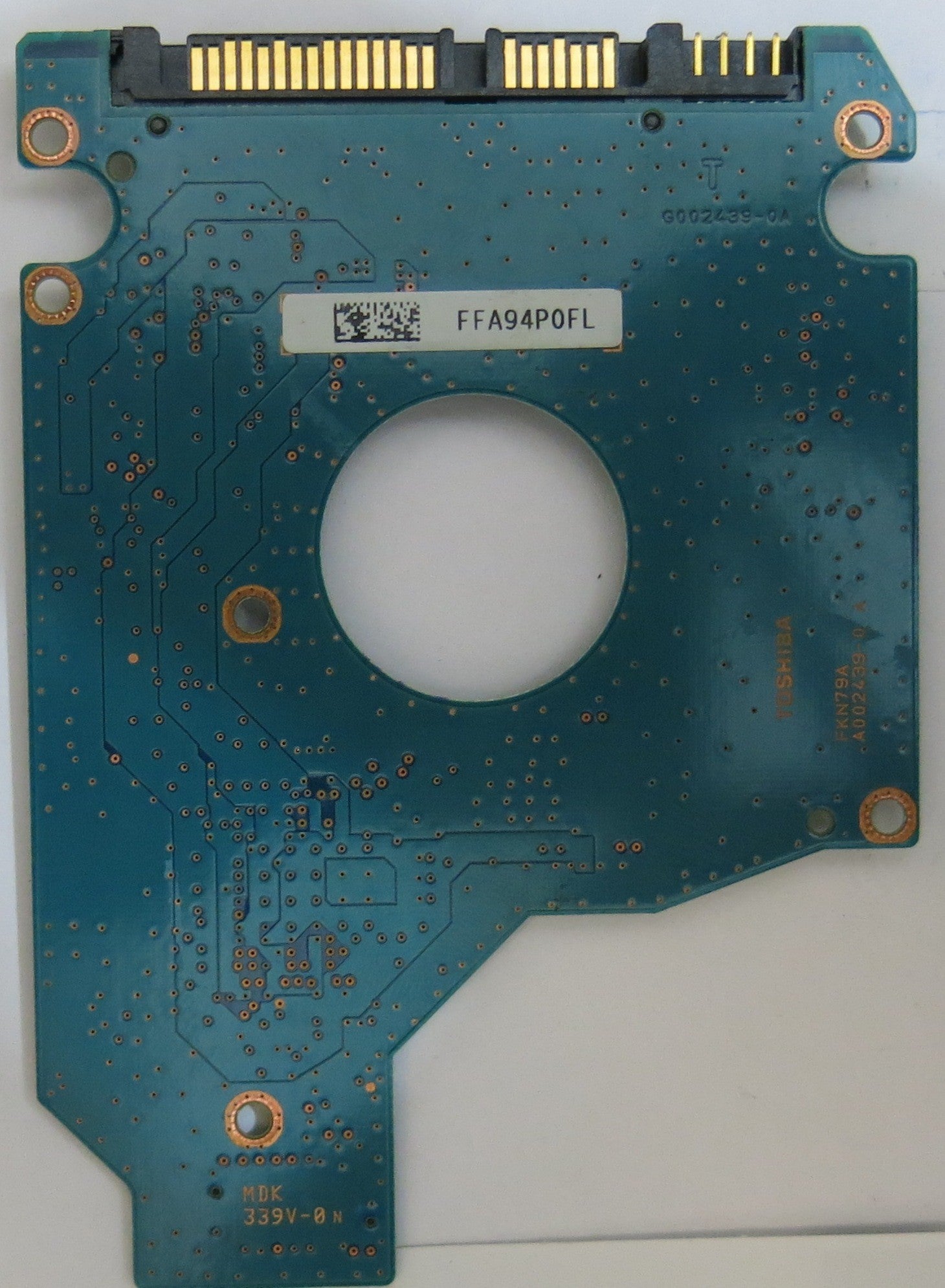 TOSHIBA MK1655GSX HDD2H25 F VL01 S G002439-0A PCB