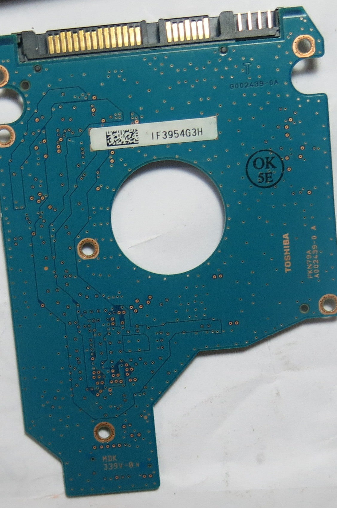 TOSHIBA MK1655GSX HDD2H25 F VL01 T,  PCB