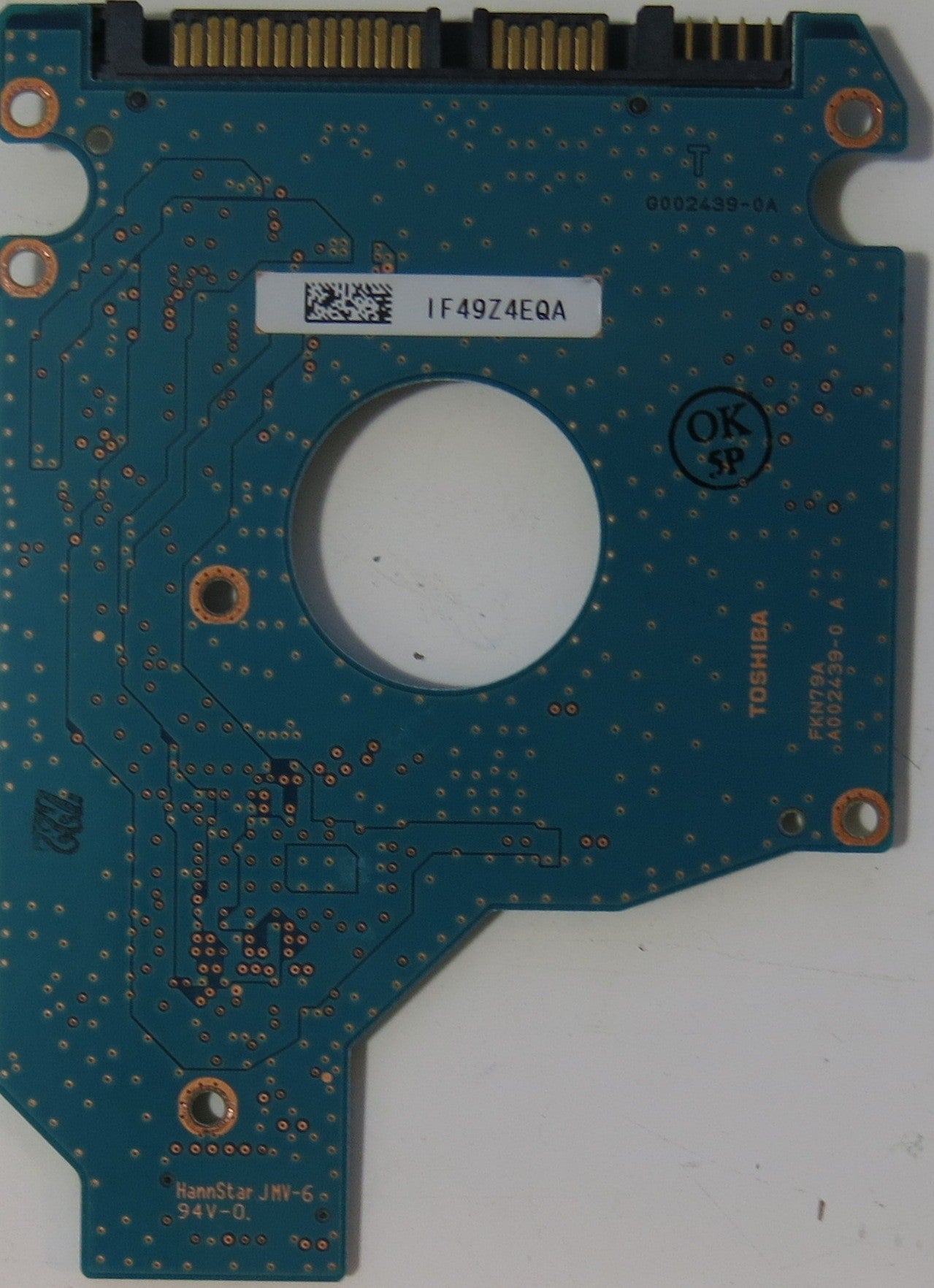 TOSHIBA MK1655GSX HDD2H25 H VL01 T,  PCB