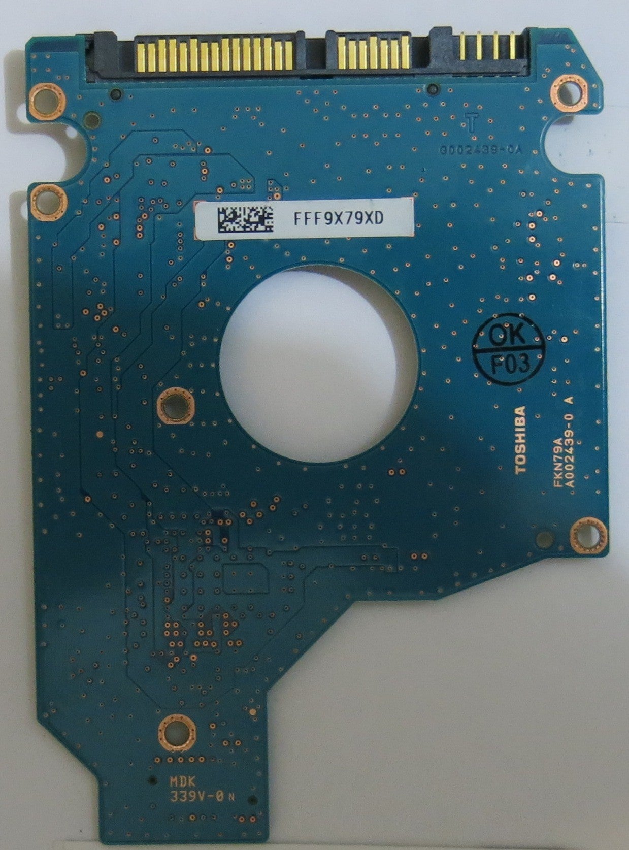 TOSHIBA MK1655GSX HDD2H25 H ZR01 S  G002439-0A PCB