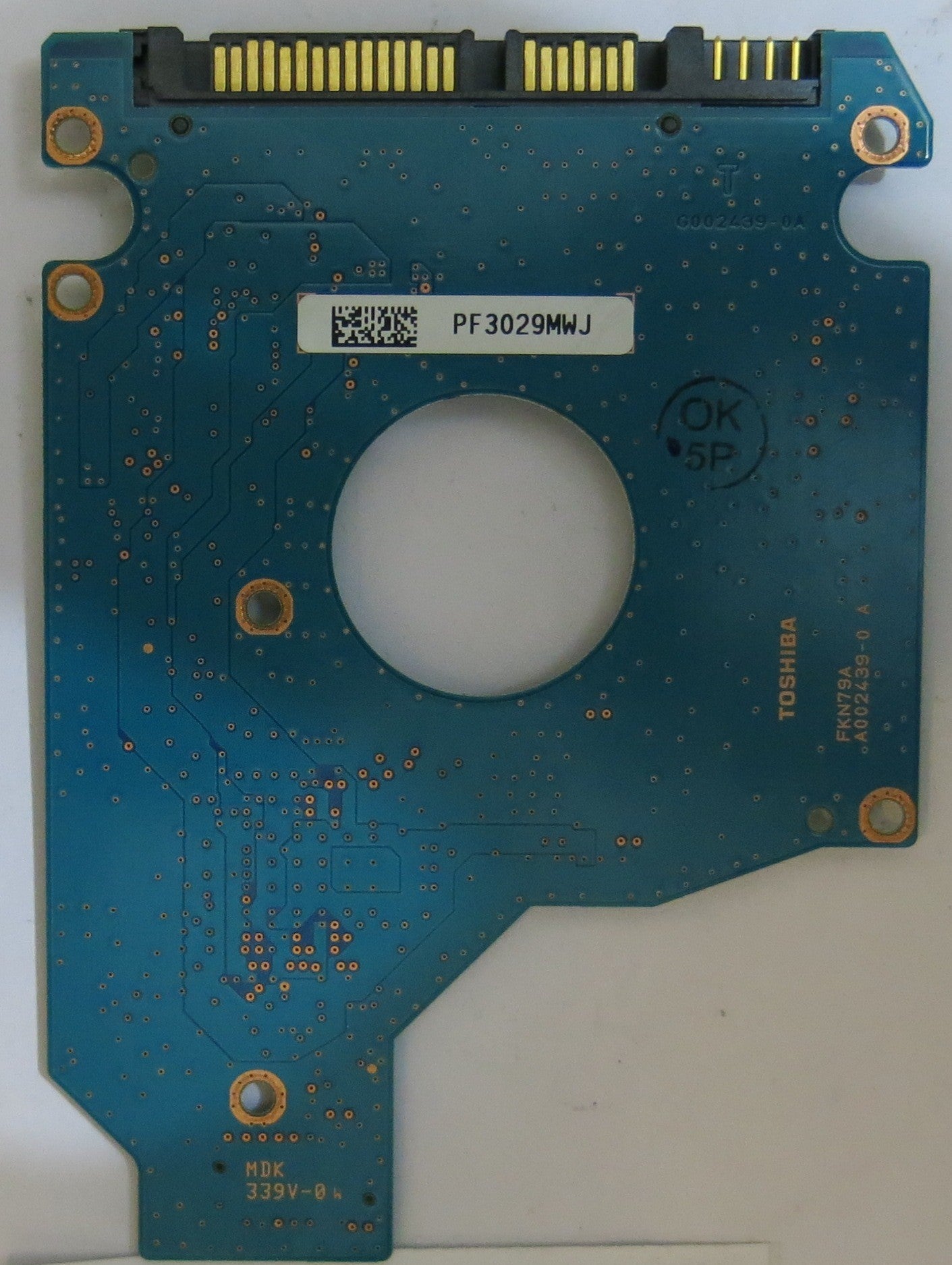 TOSHIBA MK1655GSX HDD2H25 H ZR01 T  G002439-0A PCB