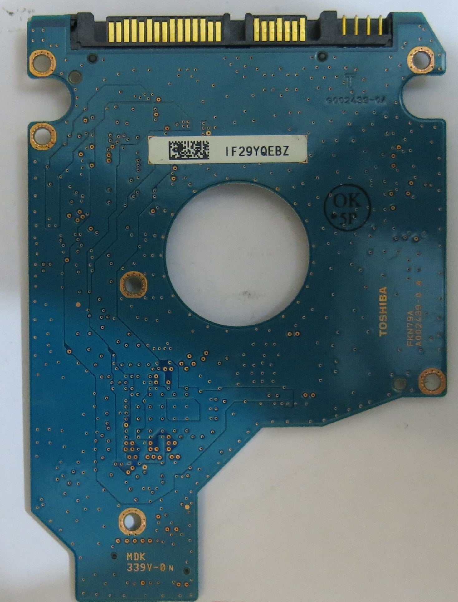 TOSHIBA MK1655GSX HDD2H25 H ZR01 T  G002439 0A PCB