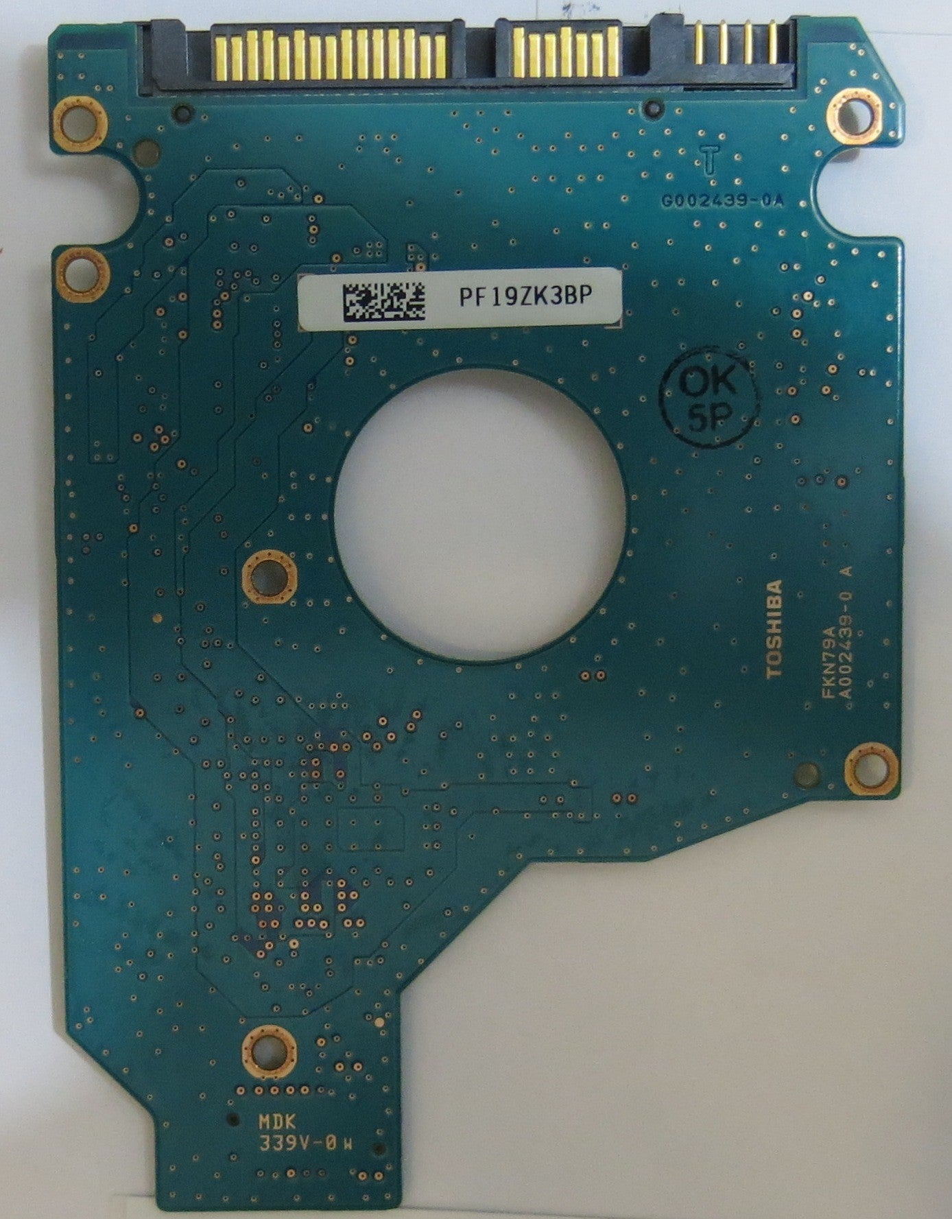 TOSHIBA MK1655GSX HDD2H25 H ZR01 T  G002439-0A PCB