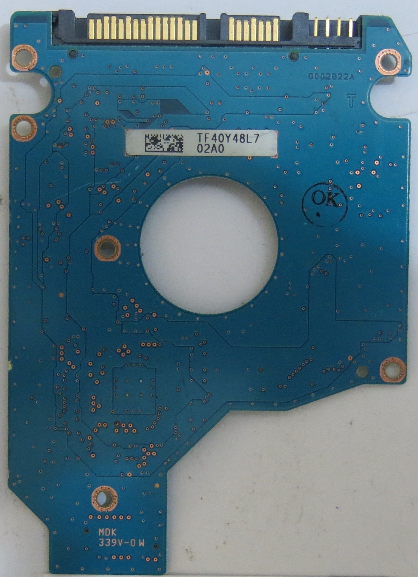 TOSHIBA  MK1661GSY HDD2E85 D ULO1 T G002822A PCB