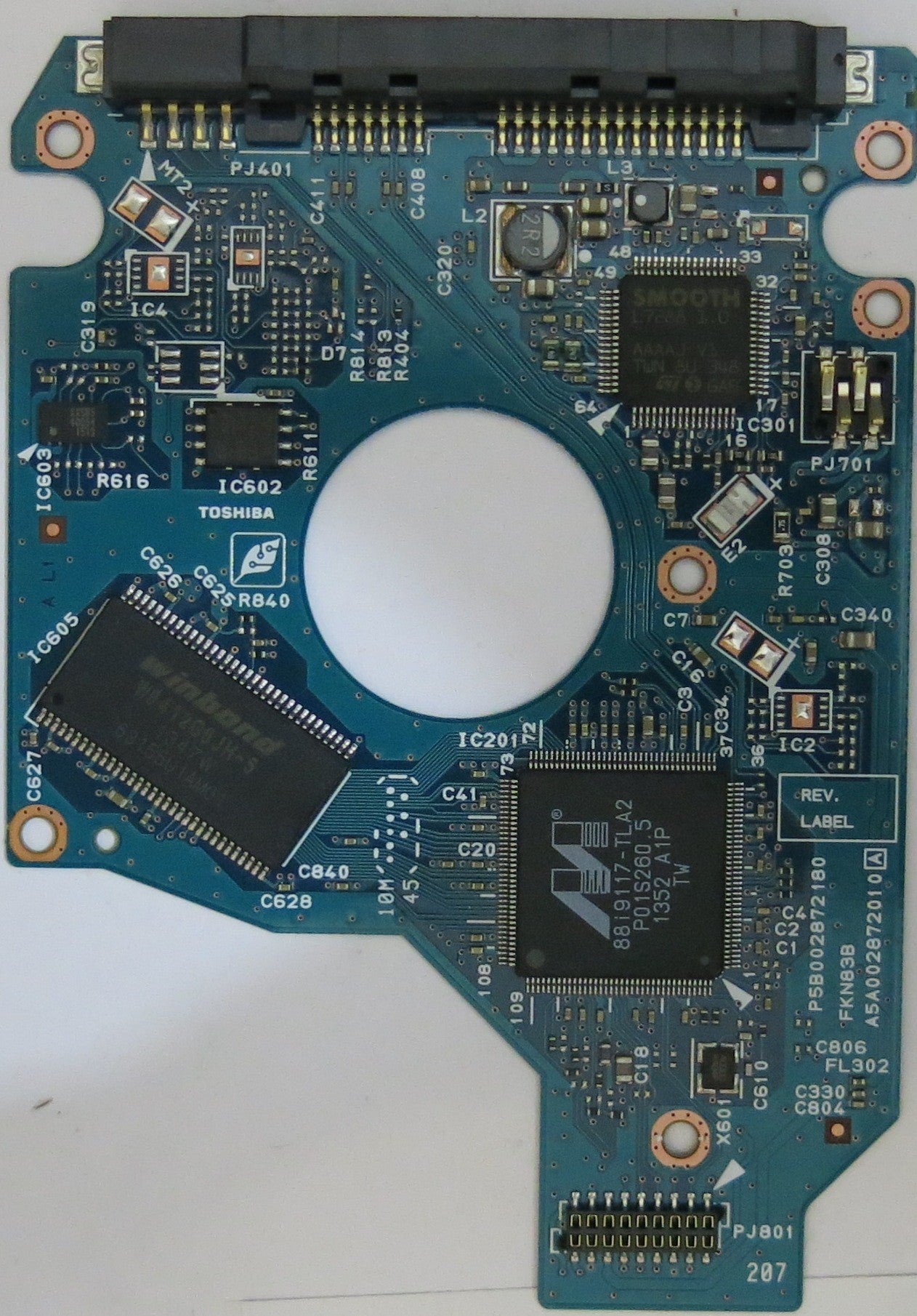 TOSHIBA MK1661GSYN HDD2F64 D UU01 T G002872A PCB