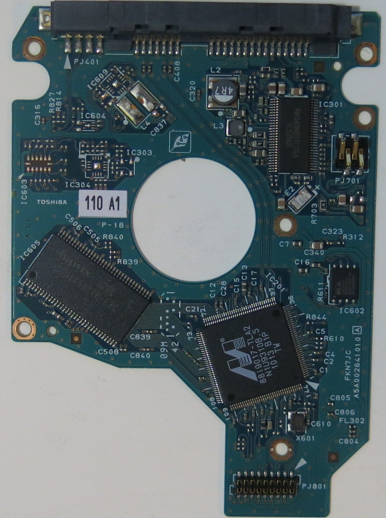 TOSHIBA MK1665GSX HDD2H85 H ZK01 S,  PCB