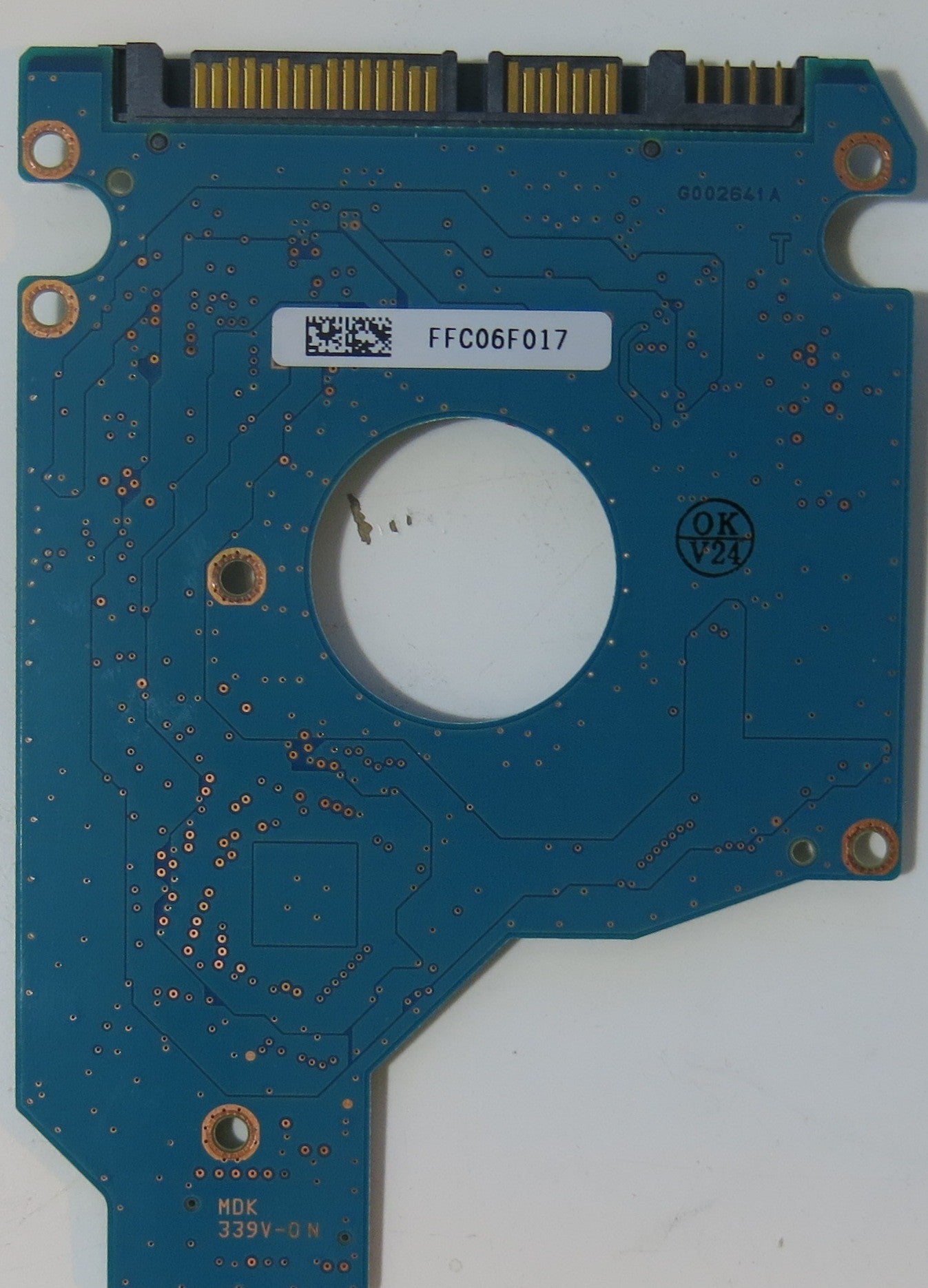 TOSHIBA MK1665GSX HDD2H85 H ZK01 S,  PCB
