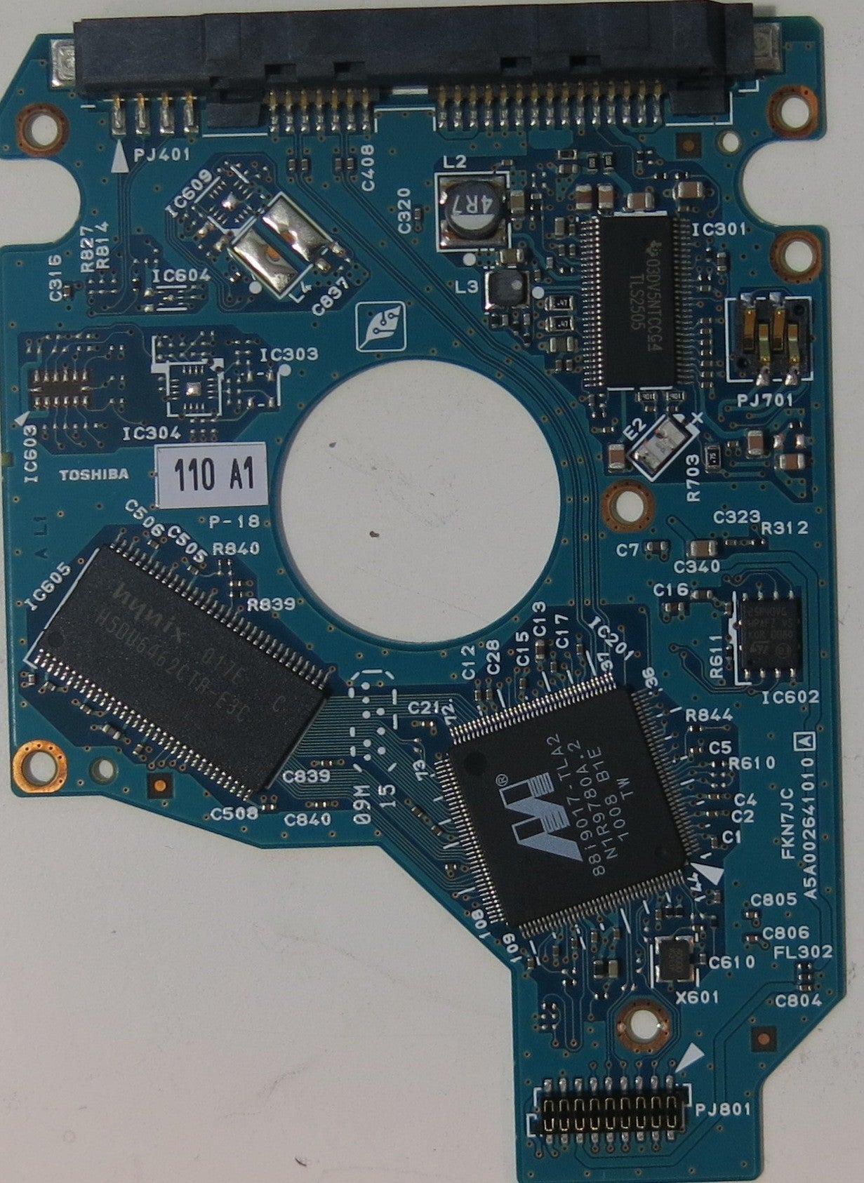 TOSHIBA MK1665GSX HDD2H85 H ZK01 S,  PCB
