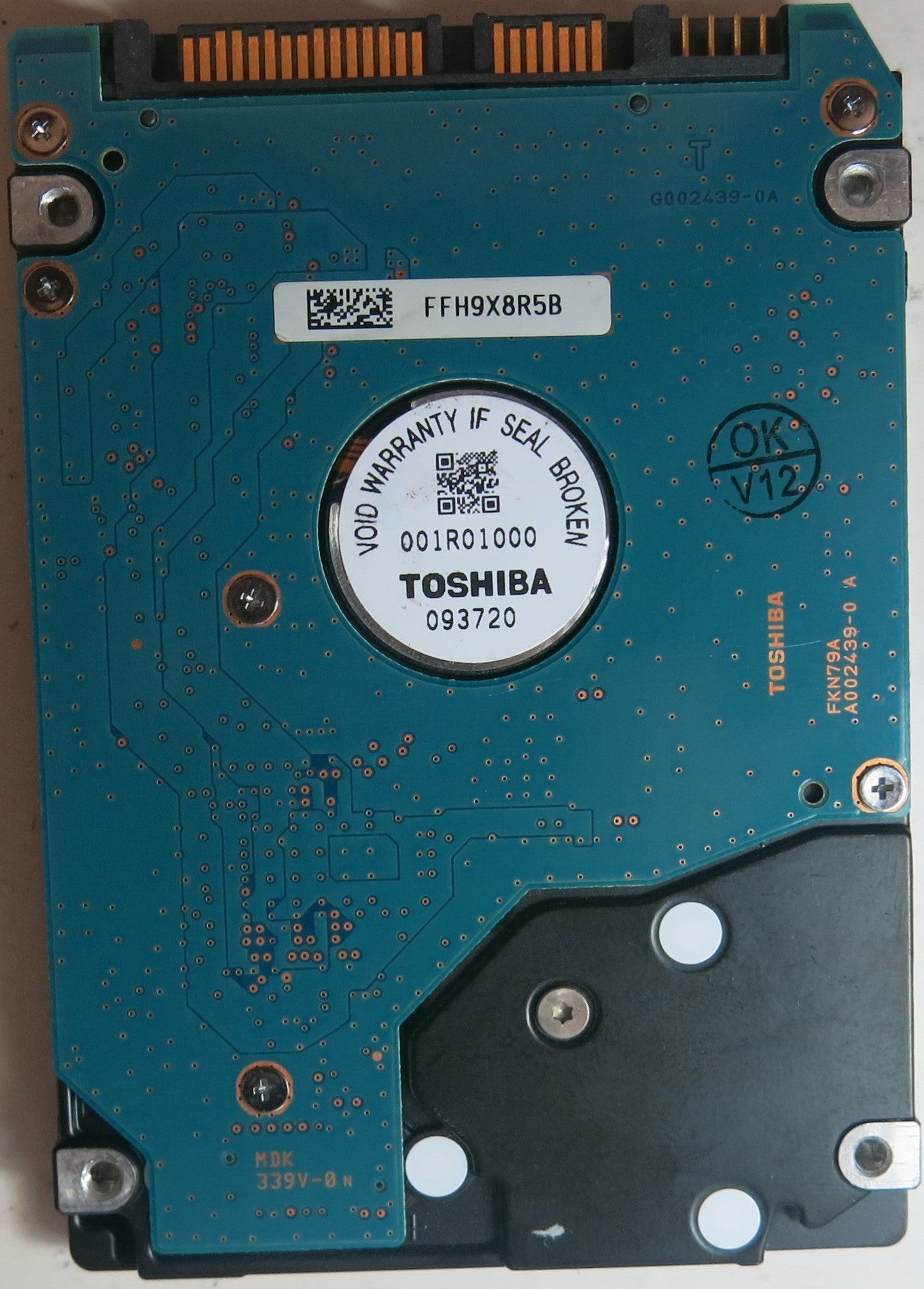 MK2555GSX HDD2H24 H ZK01 S, PCB: G002439-0A, SERIAL NUMBER: X9JDSDNFSFW5, 250 GB,