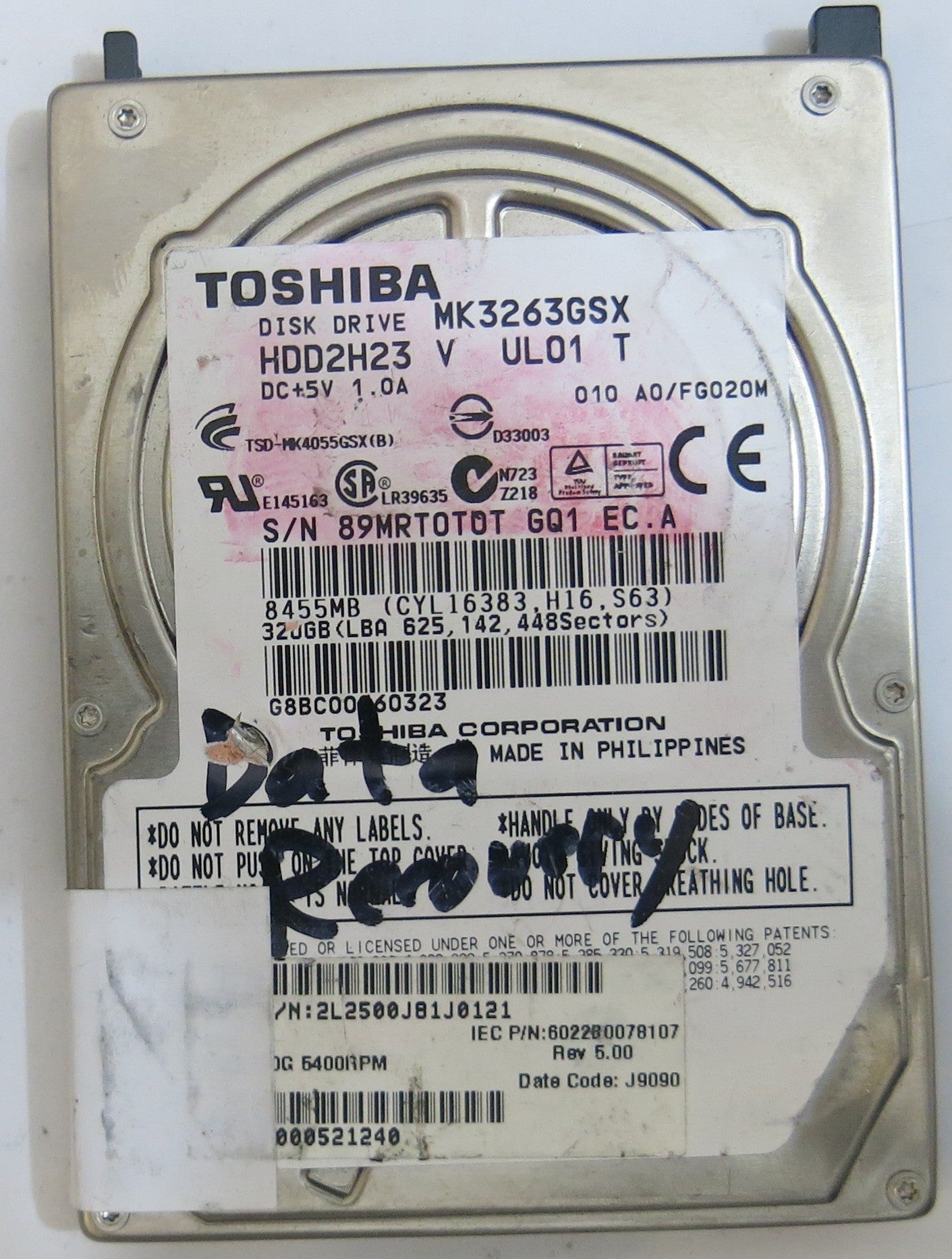 TOSHIBA MK3263GSX HDD2H23 V UL01 T G002439-0A PCB