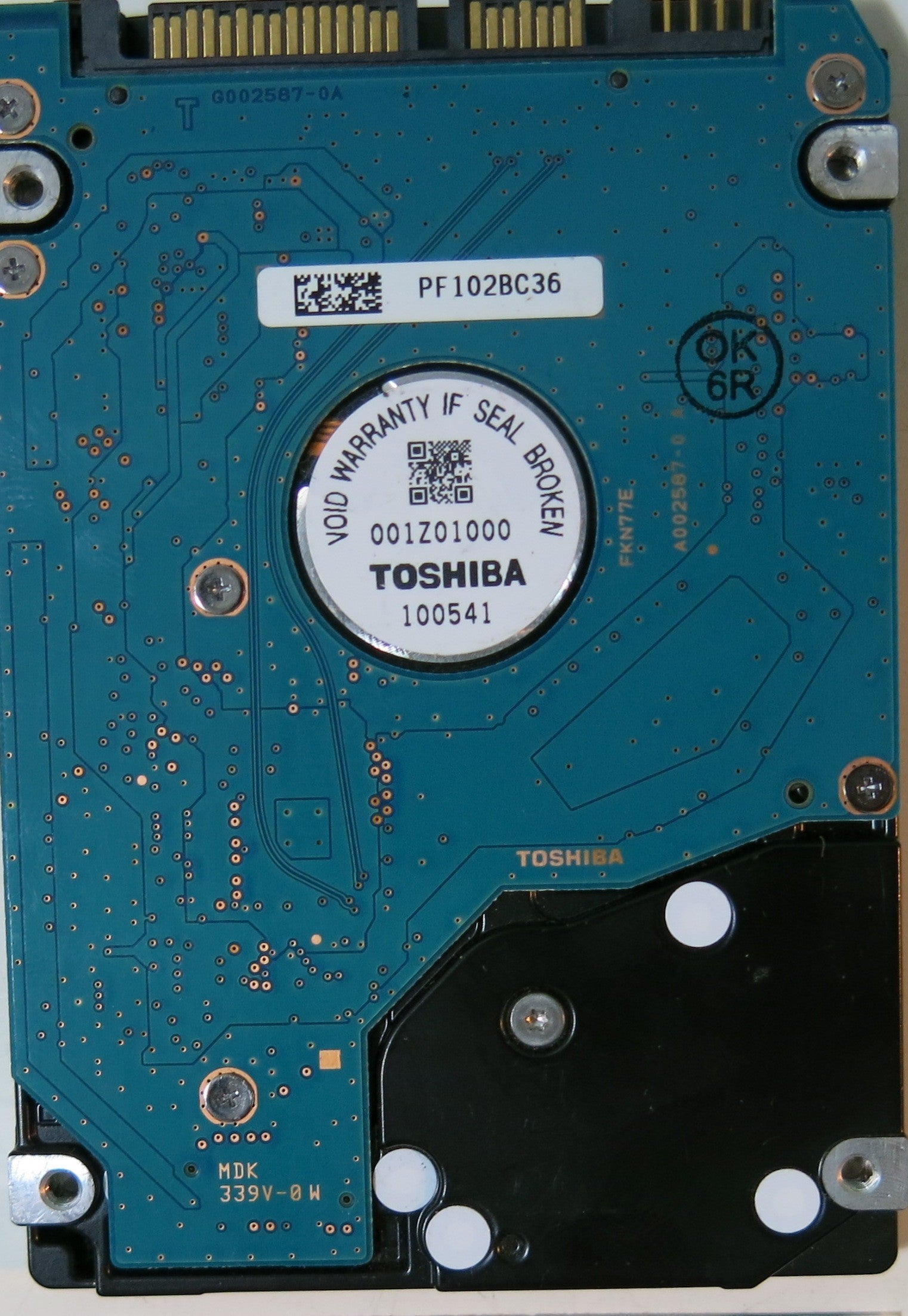 MK5056GSY HDD2E61 D UL02 T PCB G002587-0A,  500.GB